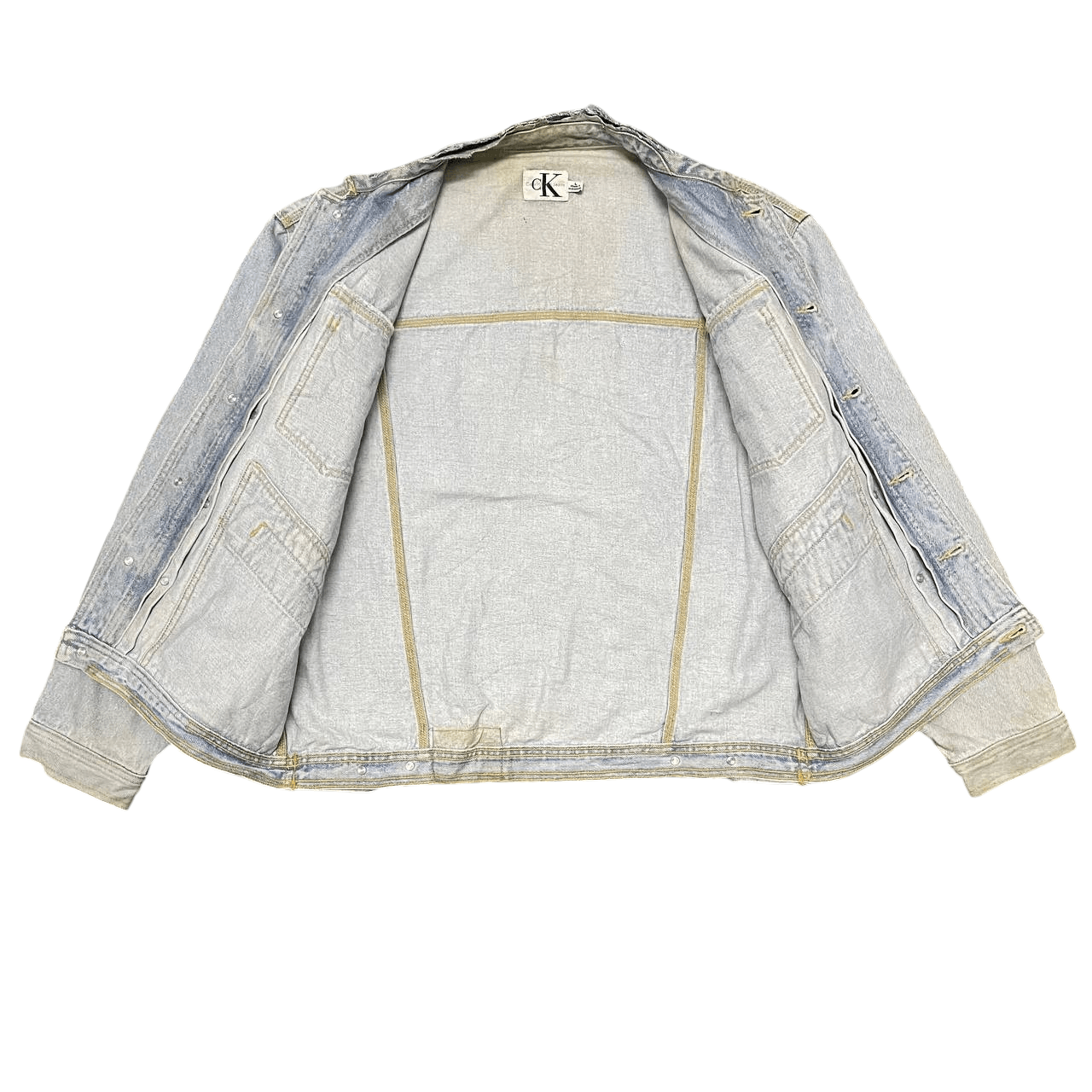 Calvin Klein Vintage CK Calvin Klein Denim Jacket Cut Off Collar Size US L / EU 52-54 / 3 - 8 Thumbnail