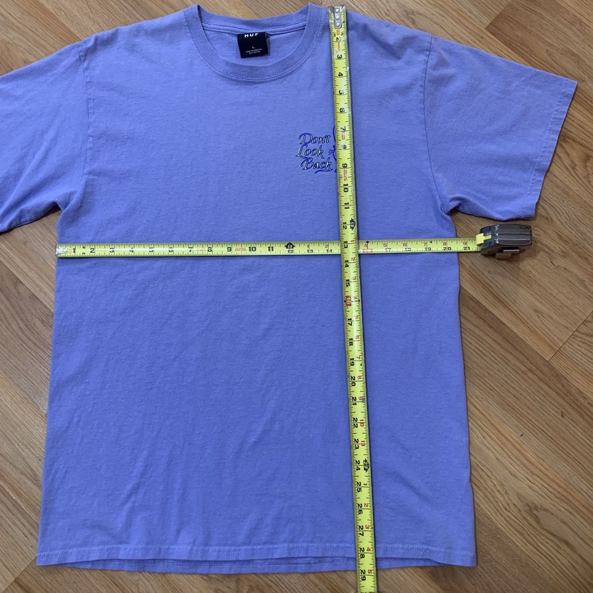 Huf Sz L- HUF Don’t Look Back Cat Tee (Blue/Yellow) Size US L / EU 52-54 / 3 - 3 Thumbnail