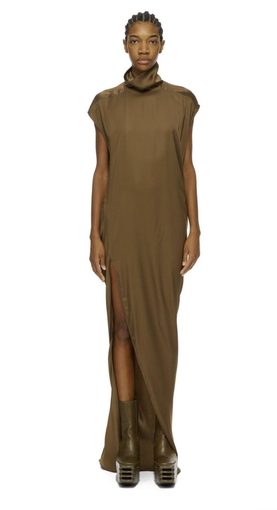 Rick Owens RICK OWENS FW24 PORTERVILLE EDFU DRESS BEAN WASHED CHARMEUSE Size M / US 6-8 / IT 42-44 - 2 Thumbnail