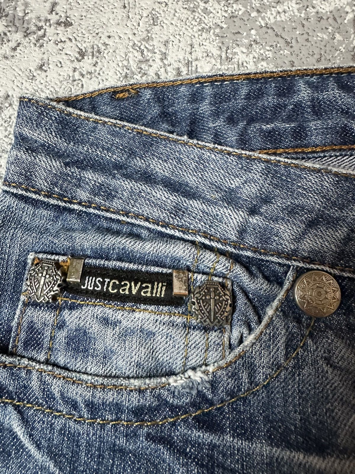 Just Cavalli Denim Just Cavalli Distressed Zipper Pocket Jeans Size US 30 / EU 46 - 10 Thumbnail