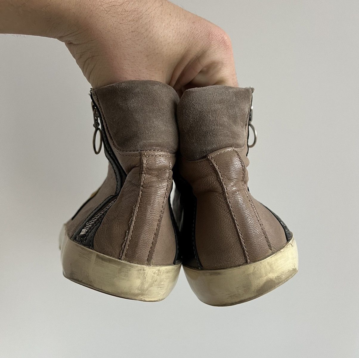 Philippe Model Philippe Model Brown Leather High Sneakers Size US 10 / EU 43 - 10 Thumbnail