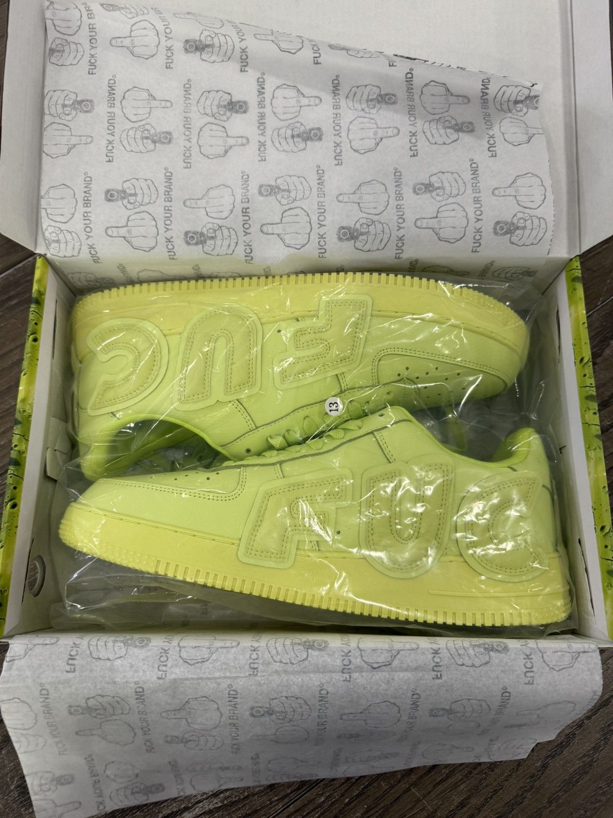 Designer 🖕🏻 FYB Fuck Your Brand FUCK OFF Slime AF1 CPFM Low Size 13 🖕🏻 Size US 13 / EU 46 - 11 Thumbnail