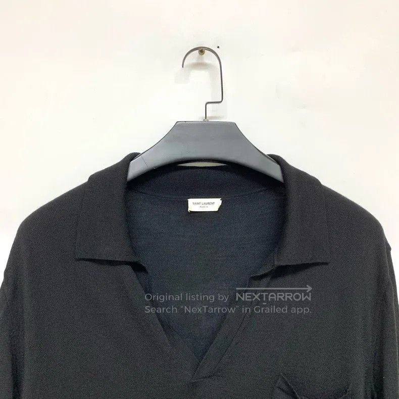 Saint Laurent Paris Saint Laurent Paris Black Polo Neck Knit Sweater Size US L / EU 52-54 / 3 - 5 Thumbnail