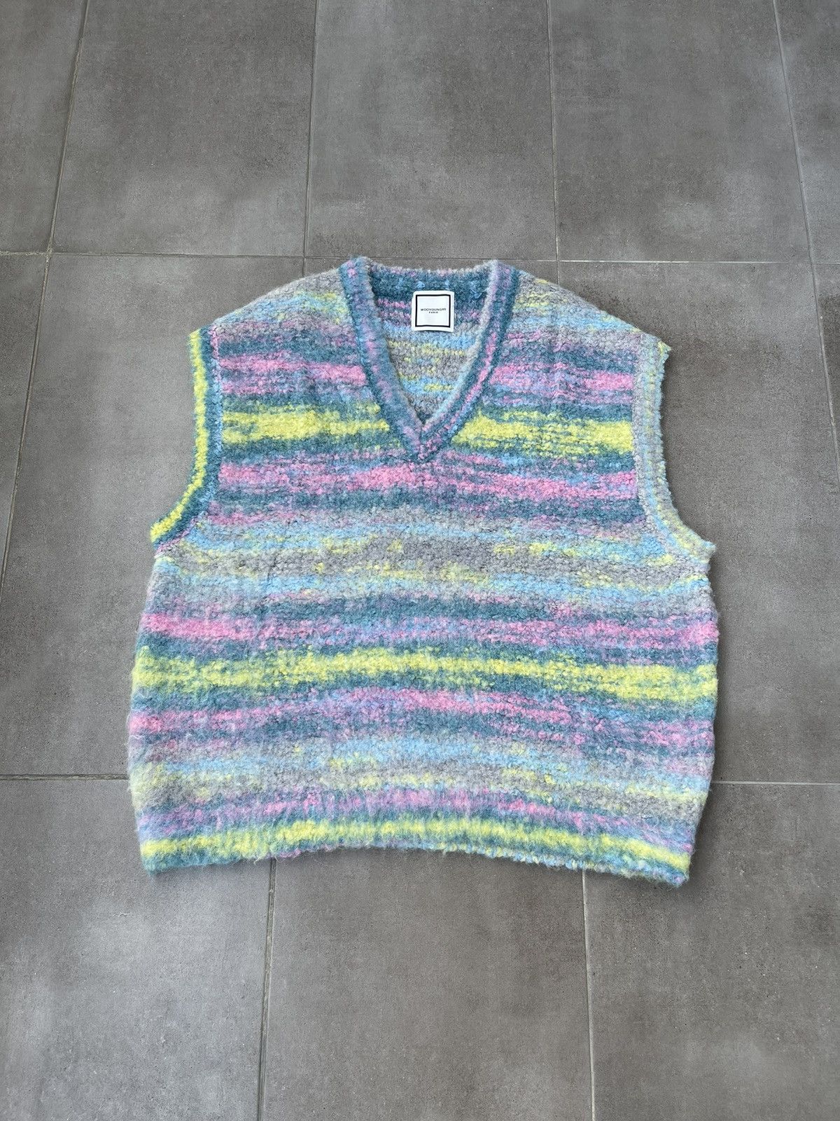 Wooyoungmi !DS! FW22 Wooyoungmi Multicolor Blue Stripped Alpaca Vest Size US M / EU 48-50 / 2 - 7 Thumbnail