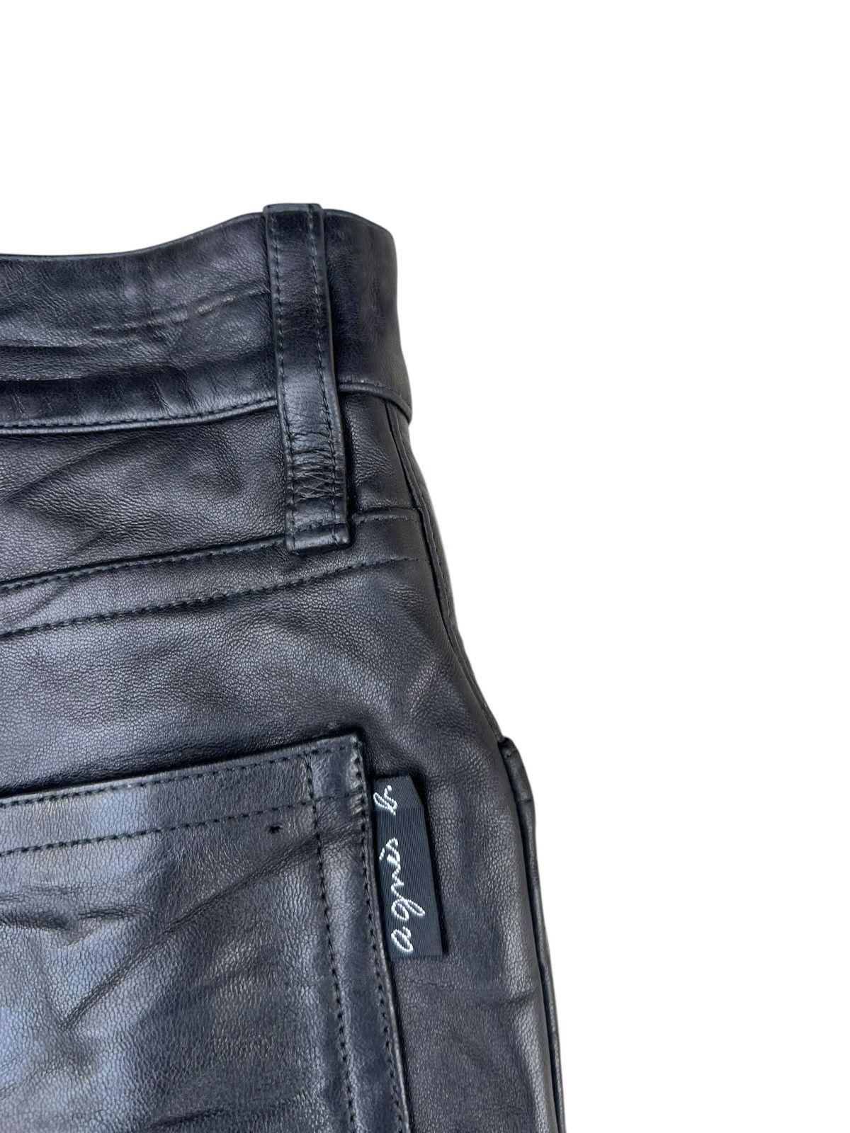 agnes b. VTG Agnes B. Homme Paris France Napa Sheepskin Leather Jeans Size US 28 / EU 44 - 19 Thumbnail