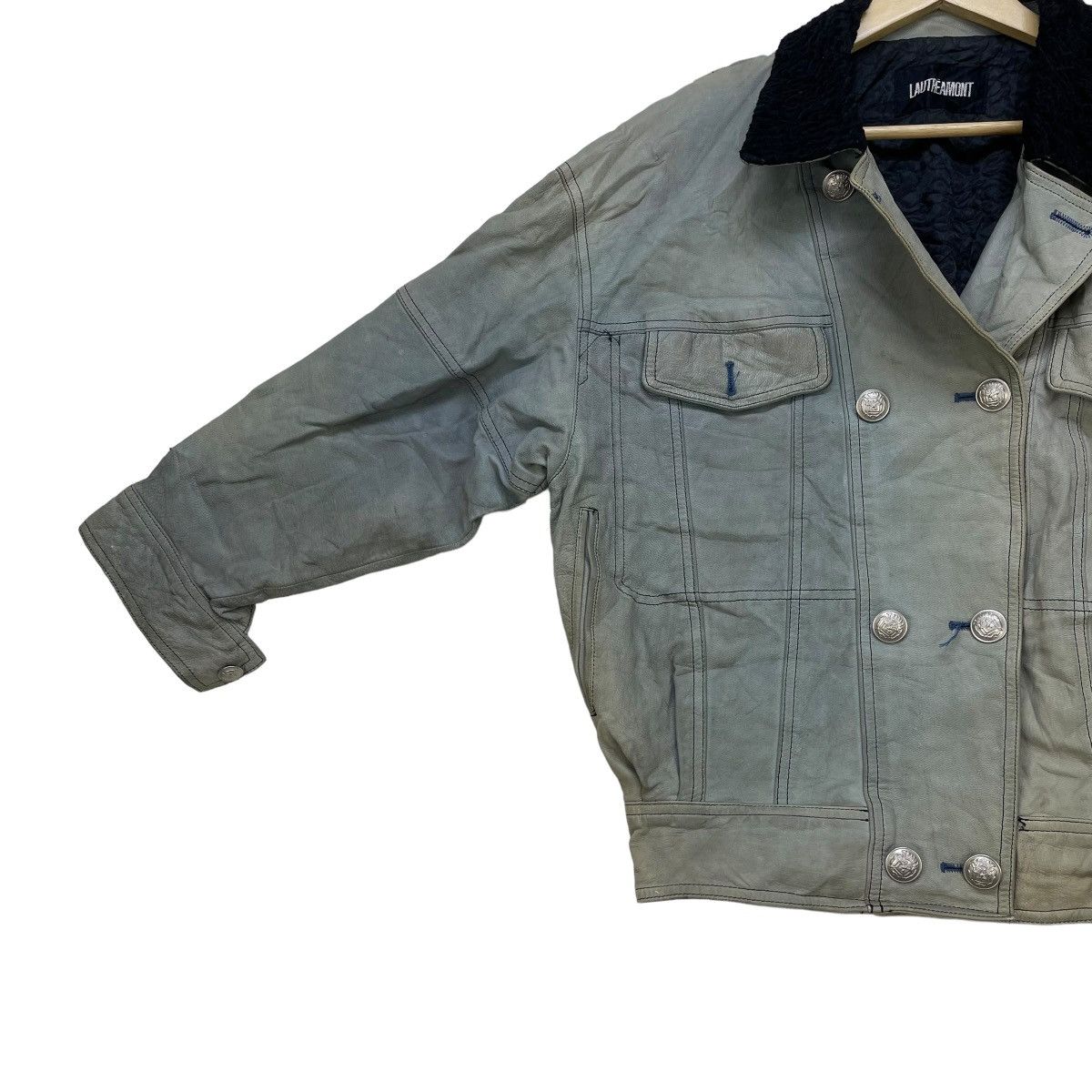 Japanese Brand Japanese Brand Lautreamont Double Collaar Leather Jacket Size M / US 6-8 / IT 42-44 - 6 Thumbnail