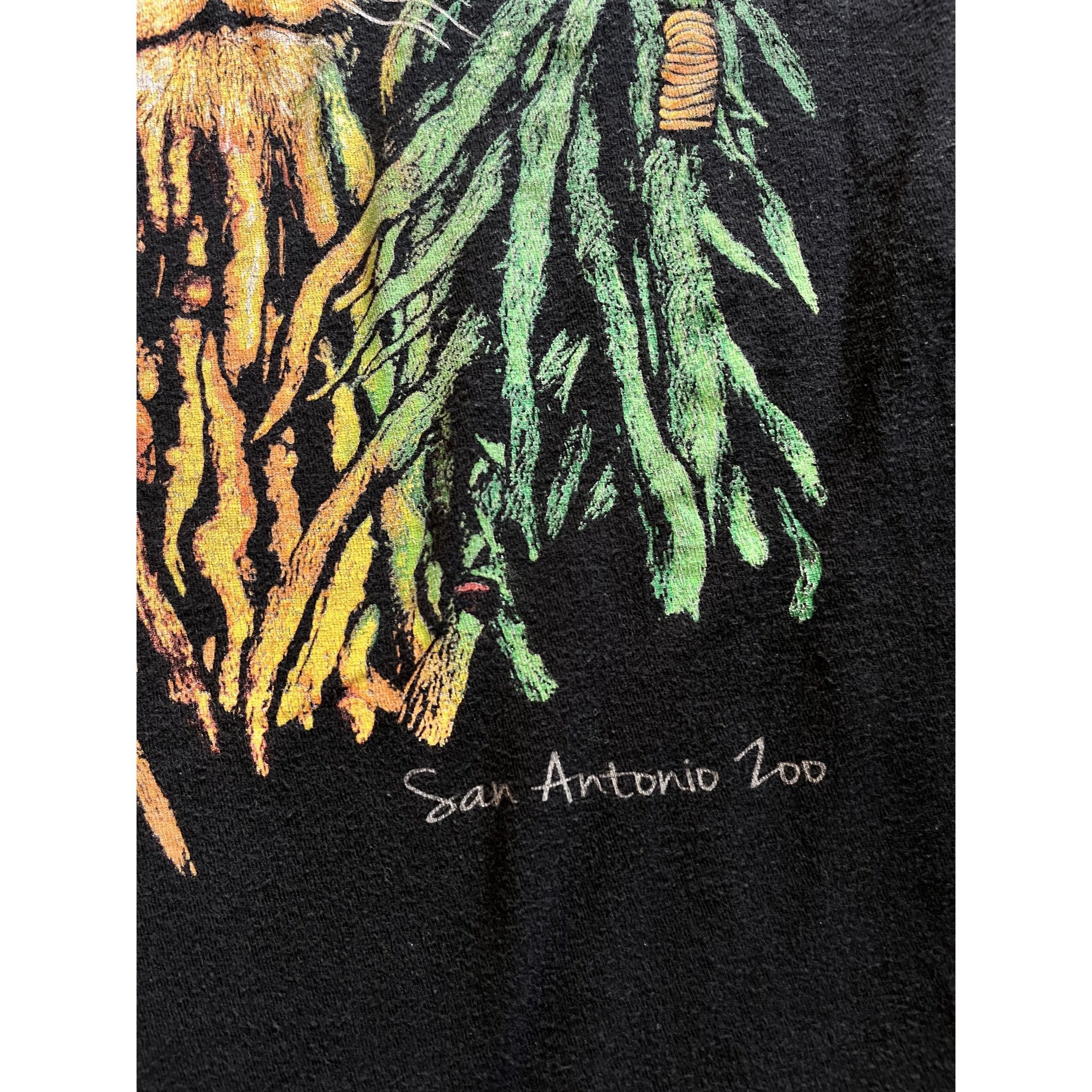 Vintage Rasta Reggae Lion Dreads San Antonio Zoo Black Tshirt Mens S Size US L / EU 52-54 / 3 - 6 Thumbnail