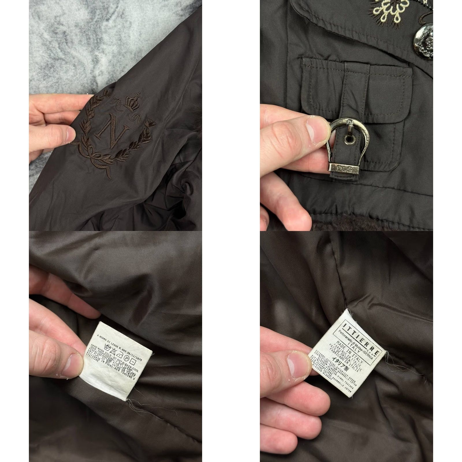 Dolce & Gabbana VINTAGE Dolce&Gabbana Jacket Real Fur 2XL Womens Brown Fur Lining Regular Size Vintage Primera? Wait, cannot add extra. Size XXL / US 16-18 / IT 52-54 - 8 Thumbnail