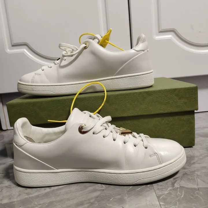 Louis Vuitton Louis Vuitton White Round Toe Sneakers -2508 Size US 5.5 / EU 38 - 5 Thumbnail