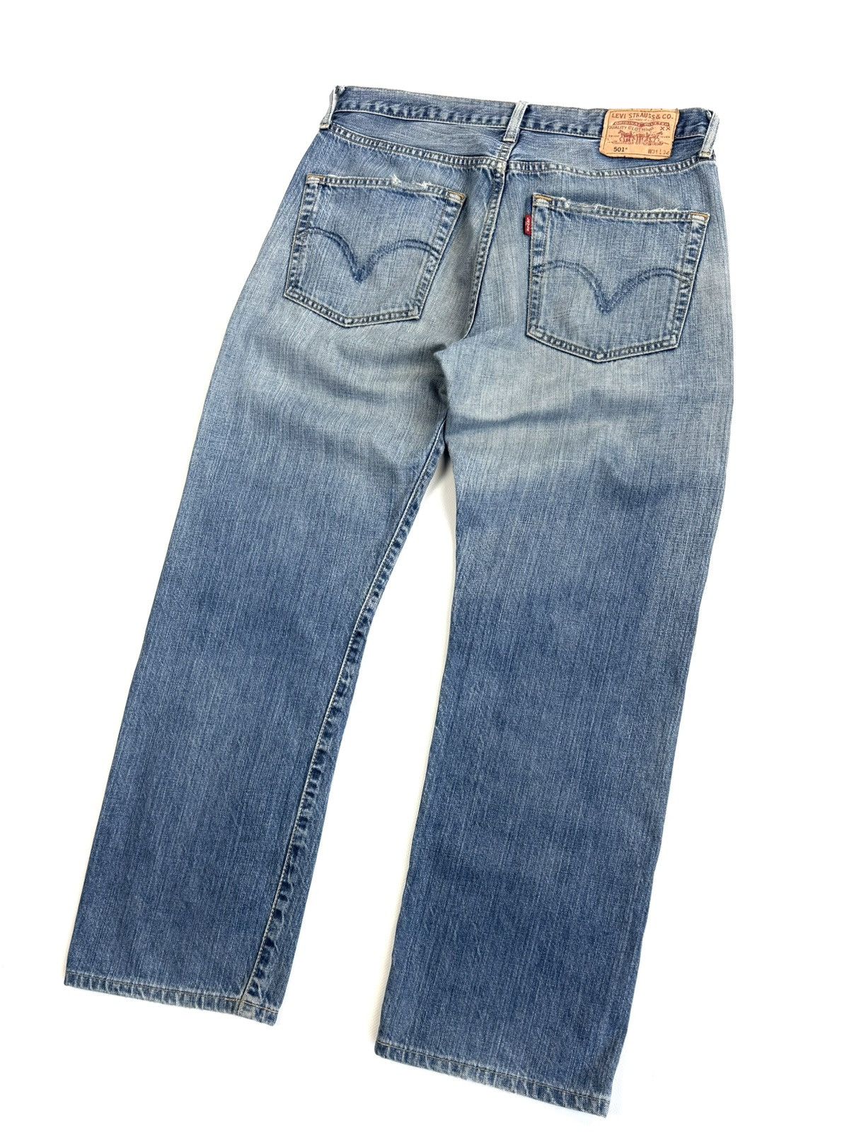 Levi's Vintage Clothing 00s Levi’s 501 Vintage Japan Distressed Washed Blue Jeans Size US 31 - 5 Thumbnail