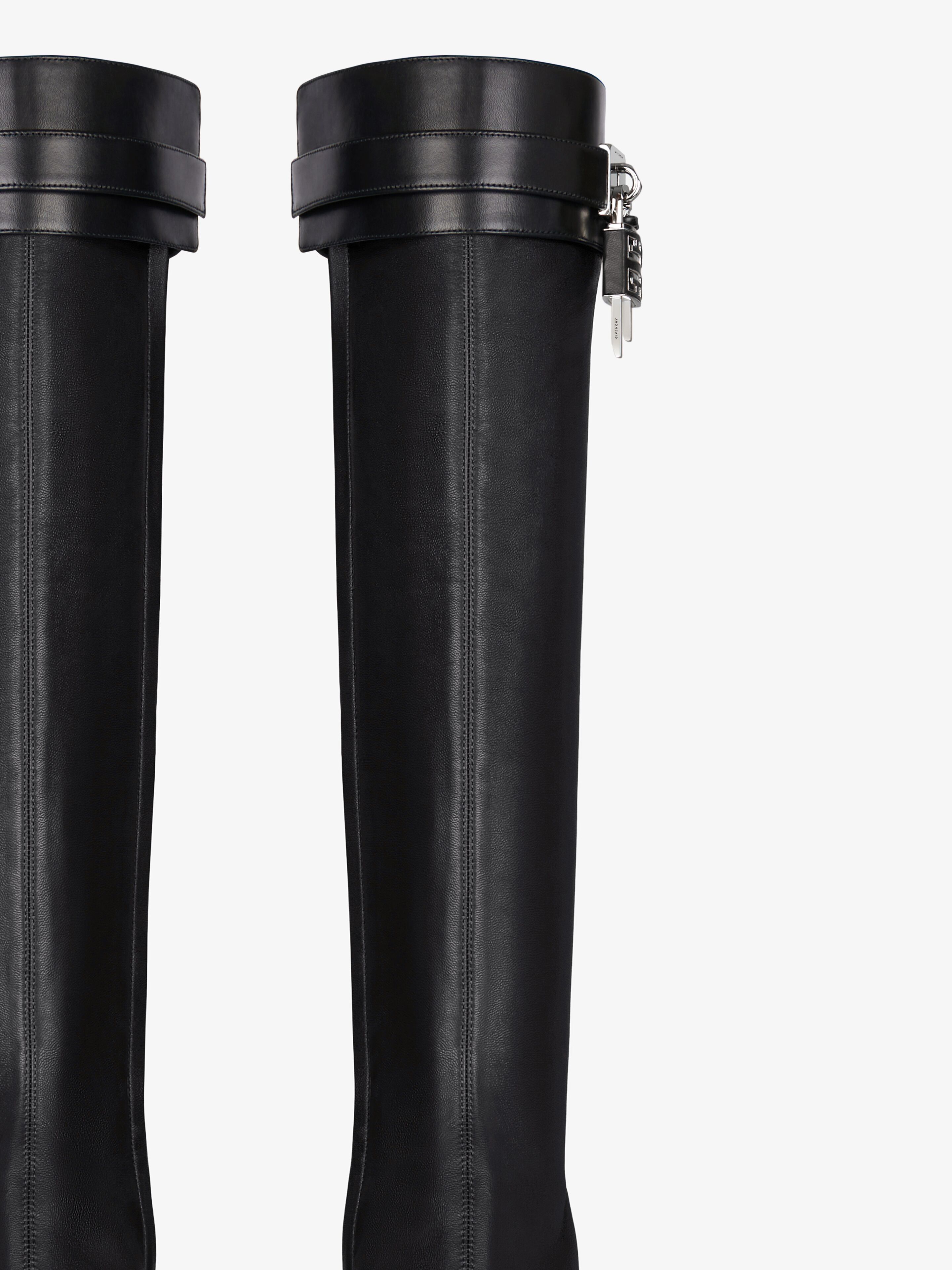 Givenchy o1srvl11e0525 Shark Lock Stiletto Sandal Boots 95mm in Black Size US 12 / IT 42 - 6 Thumbnail