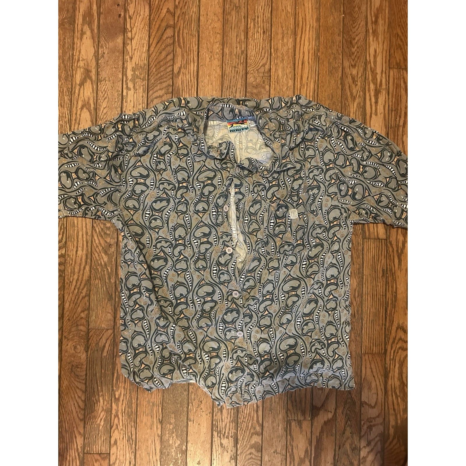 Rusty Rusty Men's Size L Surf Skate Hawaiian Shirt Tribal Vintage Size US L / EU 52-54 / 3 - 1 Thumbnail