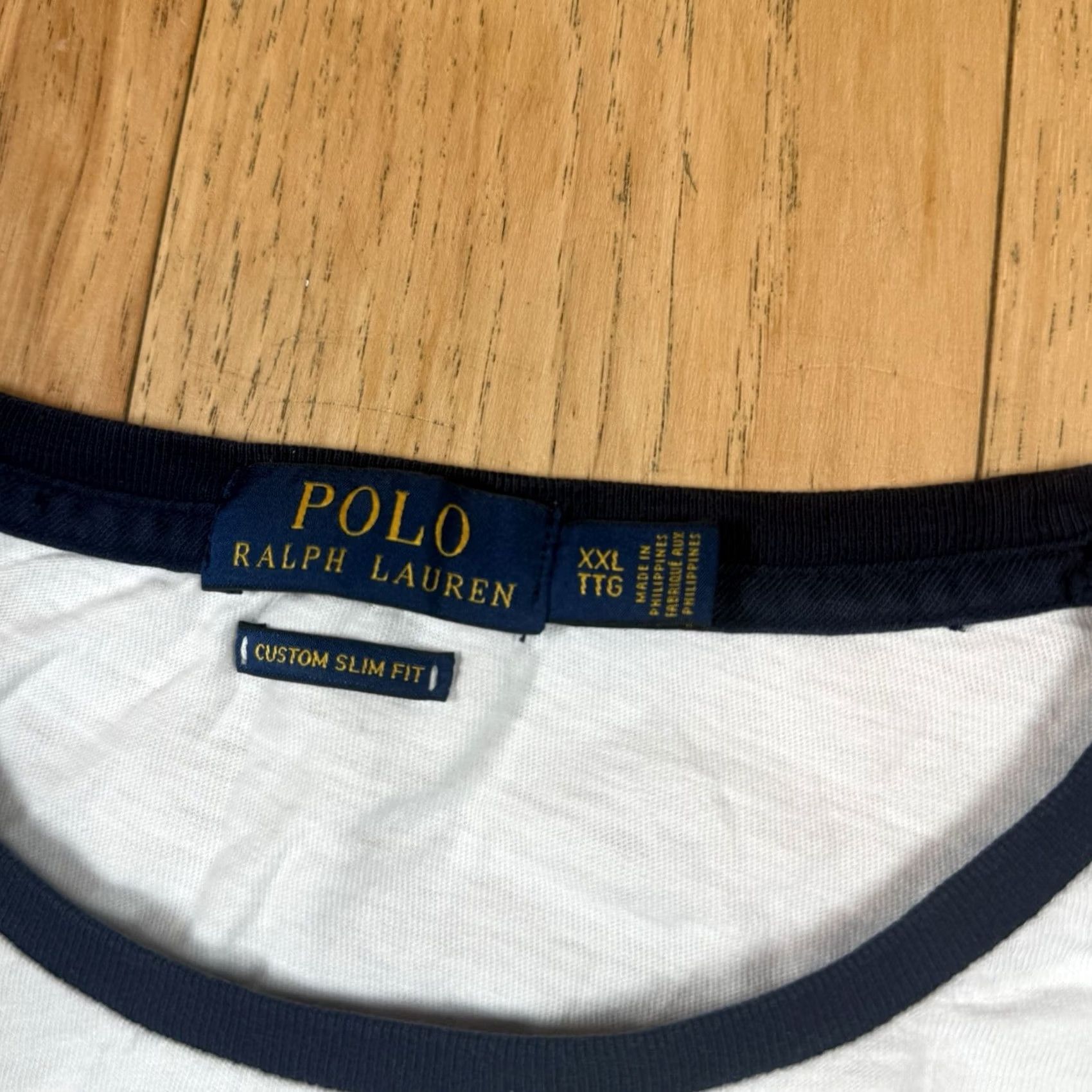 Ralph Lauren Ralph Lauren Polo T Shirt Men XXL Slim Fit Embroidered USA Flag White Size US XXL / EU 58 / 5 - 3 Thumbnail