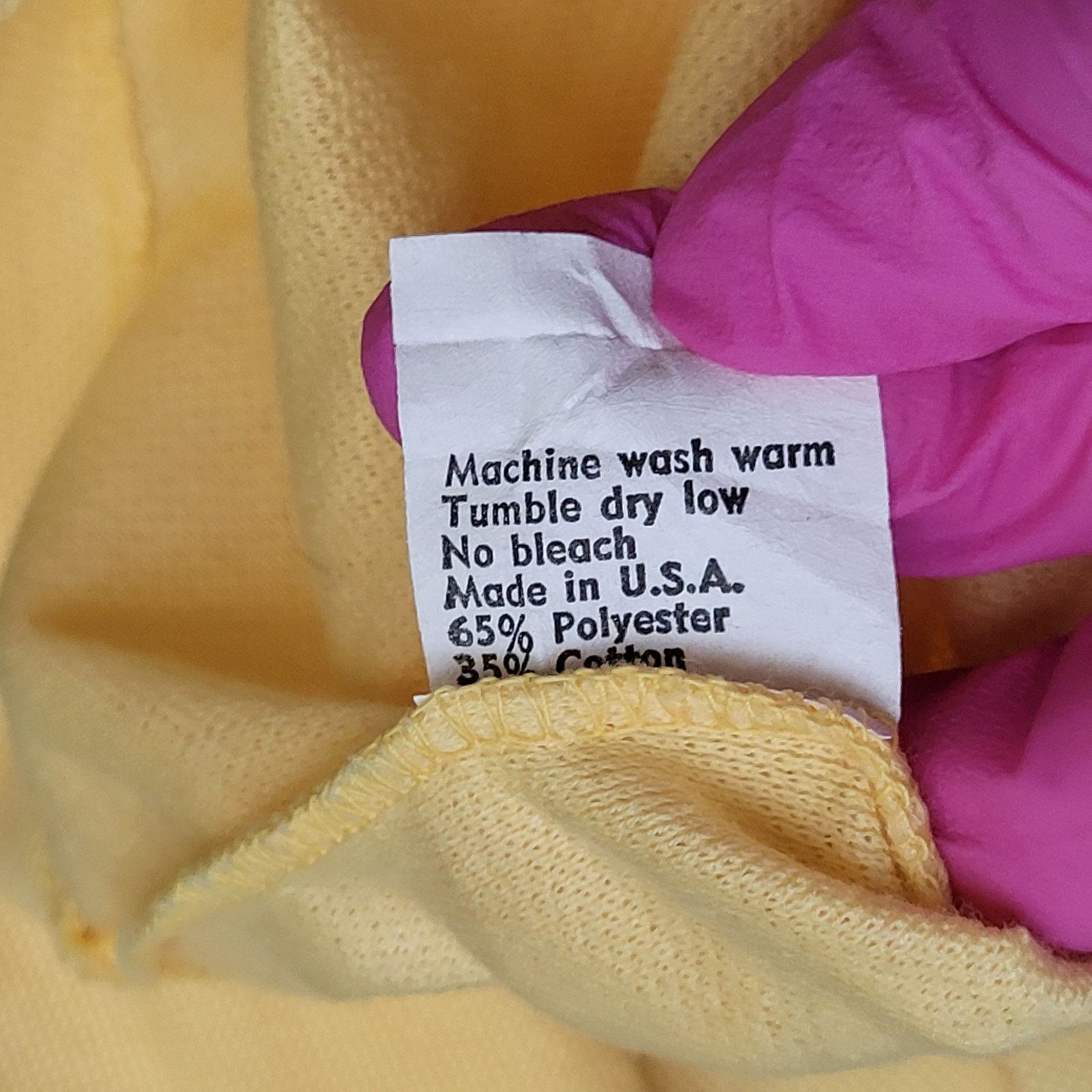 Levi's VTG LEVIS Polo Shirt M Fitted Yellow USA Preppy Disco 70s Size US M / EU 48-50 / 2 - 10 Thumbnail