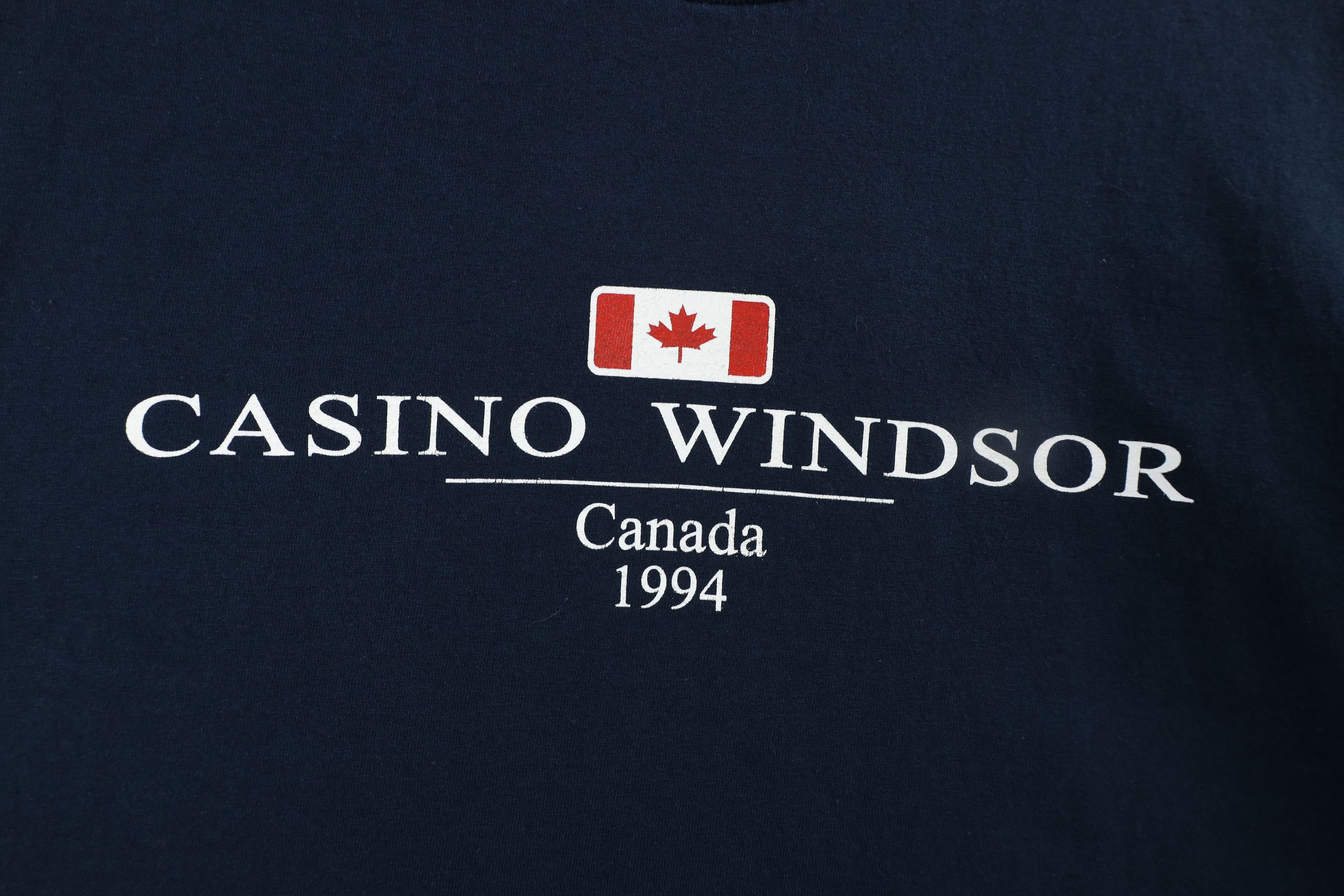 Vintage Vintage 90s Streetwear Windsor Canada T-Shirt Navy Blue Size US XL / EU 56 / 4 - 4 Thumbnail