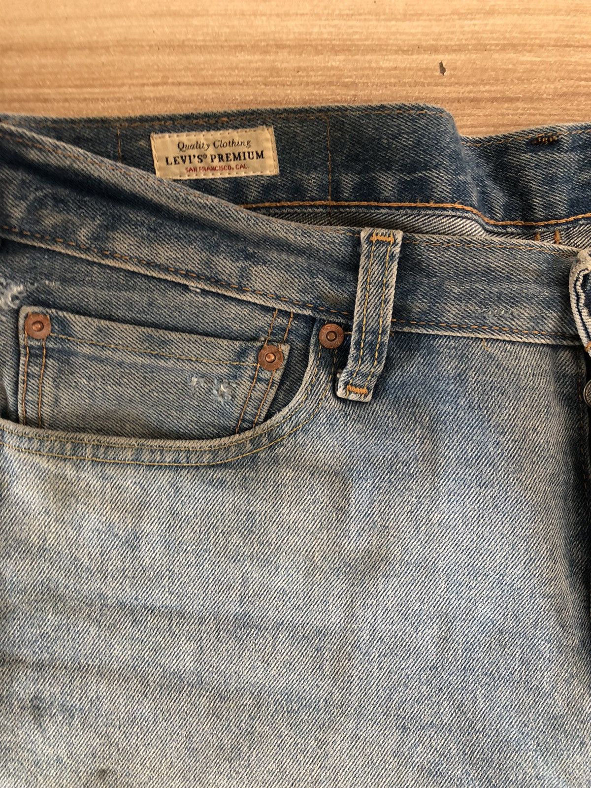 Levi's Levi’s 501 W33 Short Jeans Straight Light Blue Shorts Denim Size US 33 - 4 Thumbnail