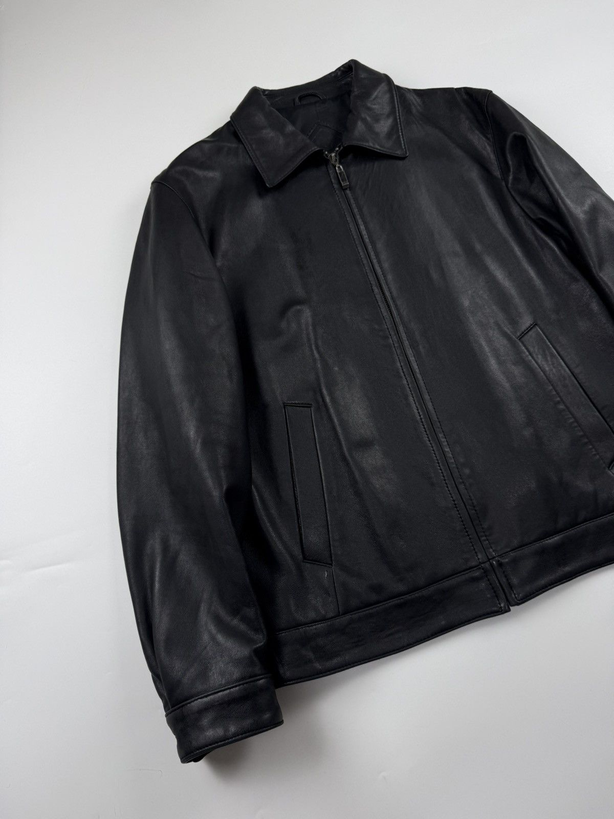 Balenciaga Vintage Balenciaga Lamb Leather Zip Up Jacket Size US L / EU 52-54 / 3 - 4 Thumbnail