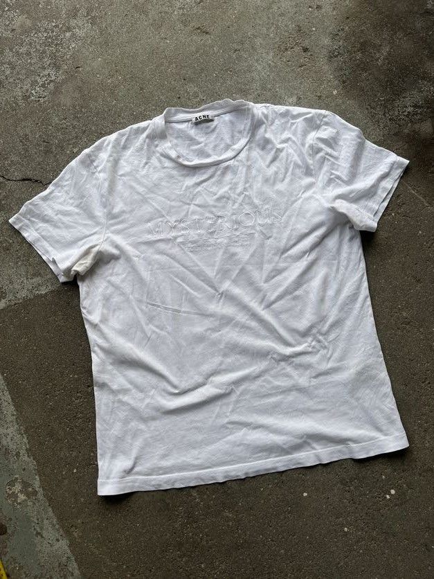 Acne Studios Acne Studios “Mysterious Stockholm Risk” AW13 white tee Size US L / EU 52-54 / 3 - 1 Thumbnail