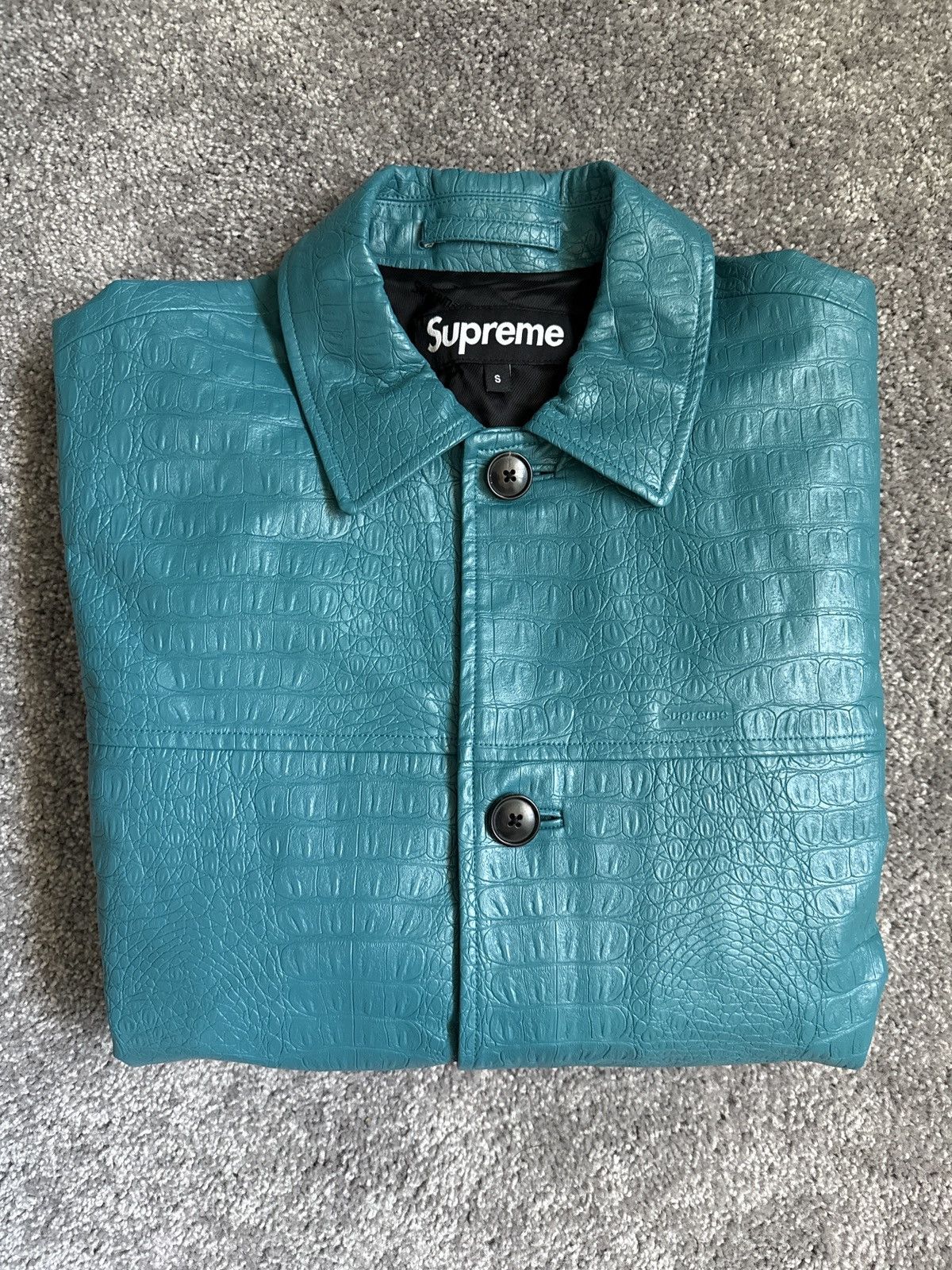 Supreme Supreme faux croc car coat | Grailed