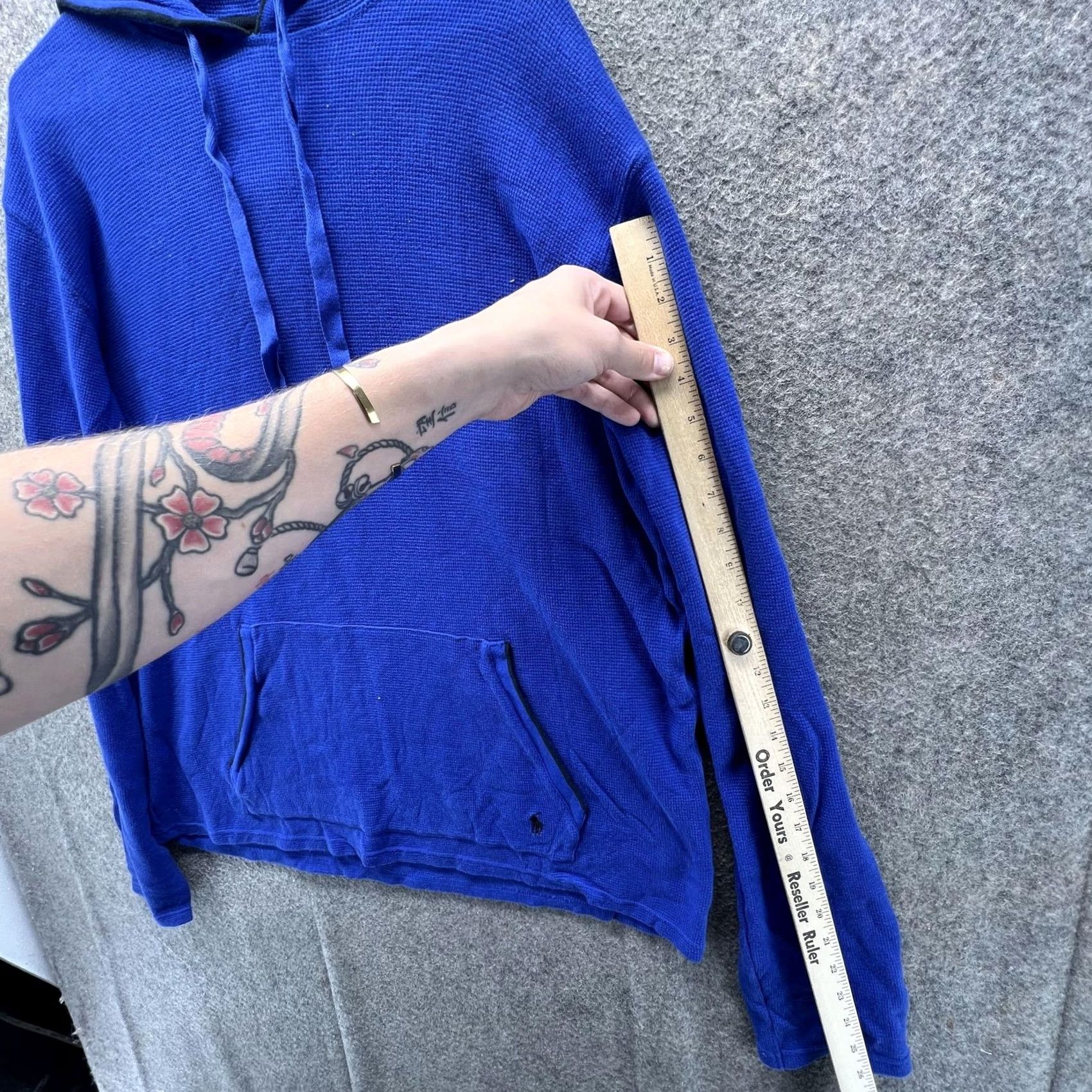 Polo Ralph Lauren Polo Ralph Lauren Pajama Top Mens L Blue Hooded Waffle Knit Sleepwear Lounge Shirt Size US L / EU 52-54 / 3 - 5 Thumbnail