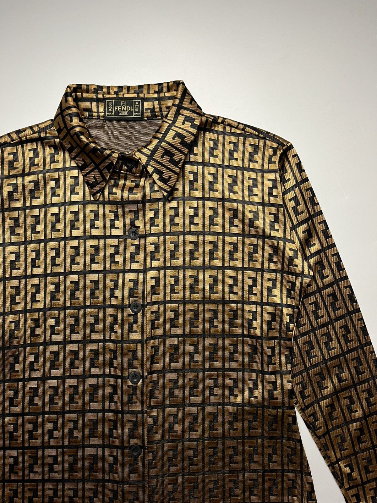 Fendi Vintage Fendi Zucca Monogram Shirt Size M / US 6-8 / IT 42-44 - 3 Thumbnail