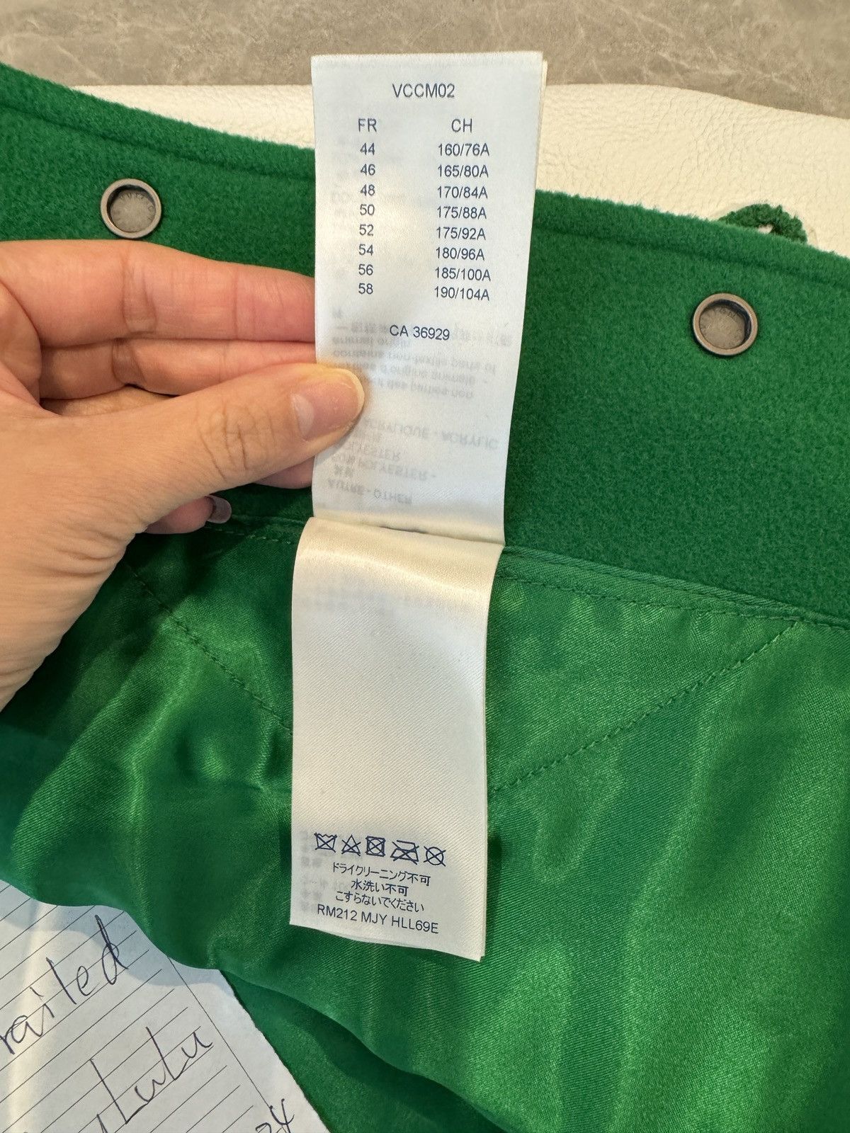 Louis Vuitton Louis Vuitton Green & White Varsity Leather Jacket Size US L / EU 52-54 / 3 - 22 Thumbnail