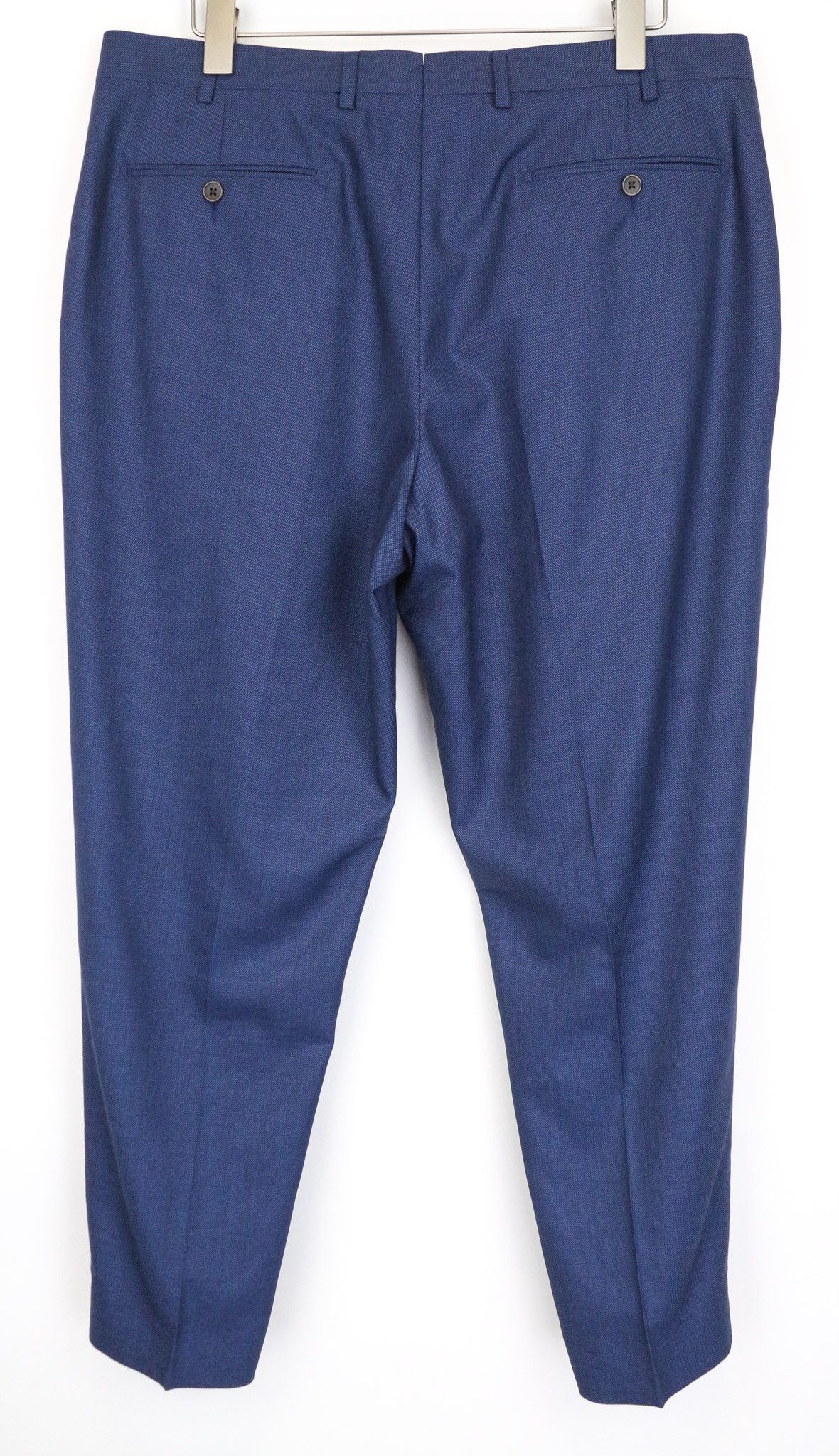 Suitsupply BRESCIA UK44R Blue Wool Pleated Lined Trousers 75840 Size 44R - 2 Thumbnail