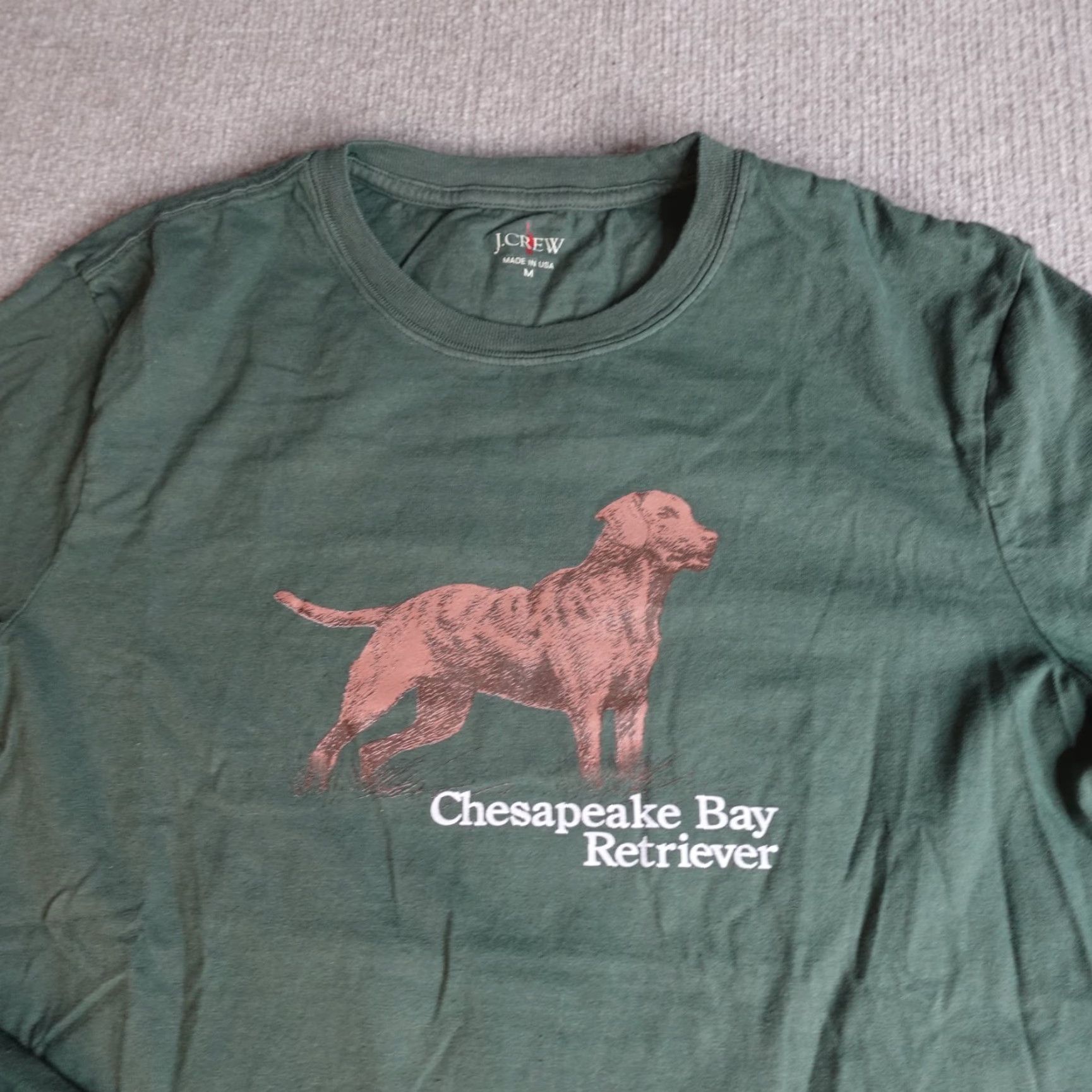 J.Crew J.Crew Mens Shirt M Green Chesapeake Retriever Double-Sided Made in USA T-Shirt Long Sleeve Crew Neck Athletic Regular Size Type Cotton Logo Modern Size US M / EU 48-50 / 2 - 2 Thumbnail