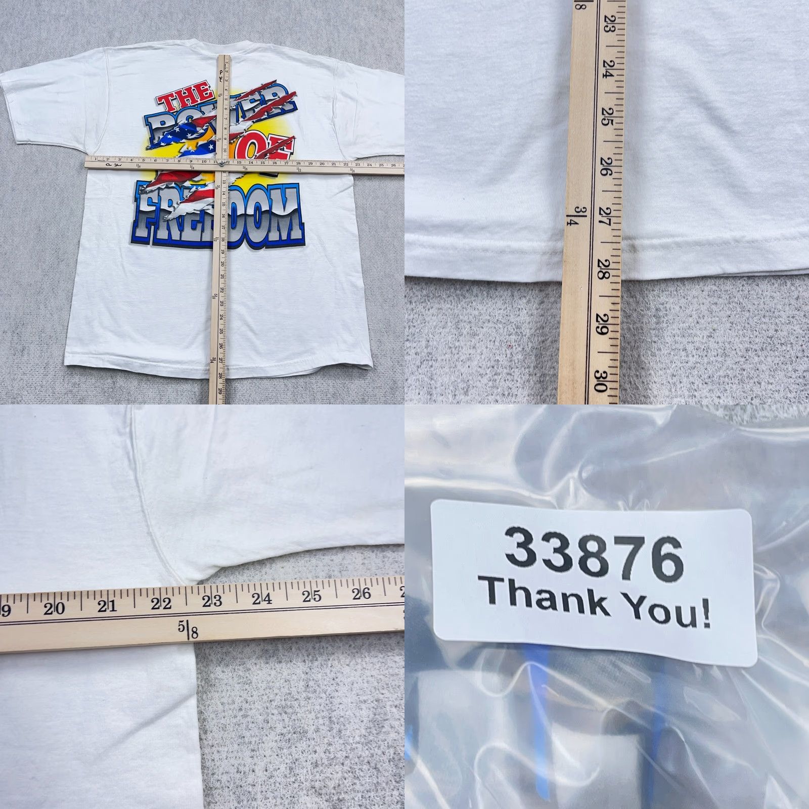 Vintage VINTAGE America Shirt Men XL White Tee USA 90s Logo Graphic Print Short Sleeve Crew Neck Cotton Knit Size US XL / EU 56 / 4 - 8 Thumbnail