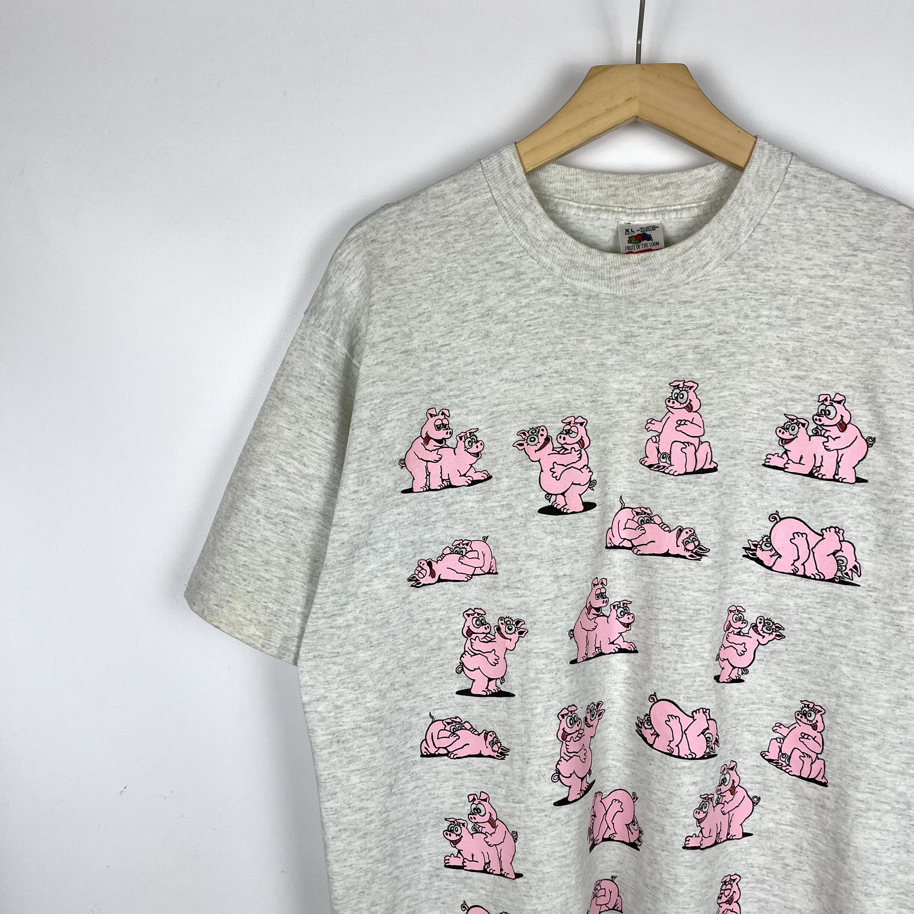 Vintage Vintage Pig Sex Vulgar Adult Humor T Shirt 1991 Size US XL / EU 56 / 4 - 5 Thumbnail