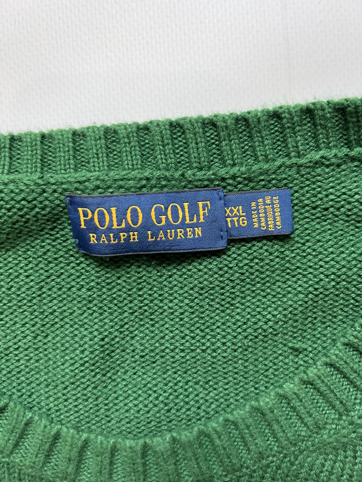 Polo Ralph Lauren Polo Ralph Lauren Green Knitted Crewneck Sweater Size US XXL / EU 58 / 5 - 3 Thumbnail