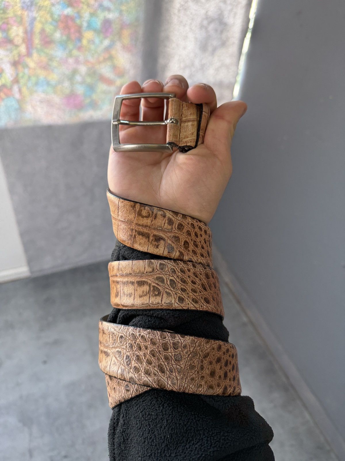 Japanese Brand 00ʼS NUMBER NINE STYLE JAPAN LEATHER Y2K BELT ARCHIVE TIGER Size ONE SIZE - 2 Thumbnail