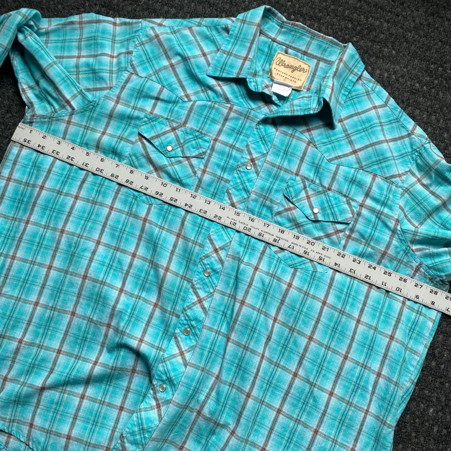 Wrangler VINTAGE Wrangler Button-Up Shirt Plaid Long Sleeve 2XL Blue Men’s Casual Western Size US XXL / EU 58 / 5 - 5 Thumbnail