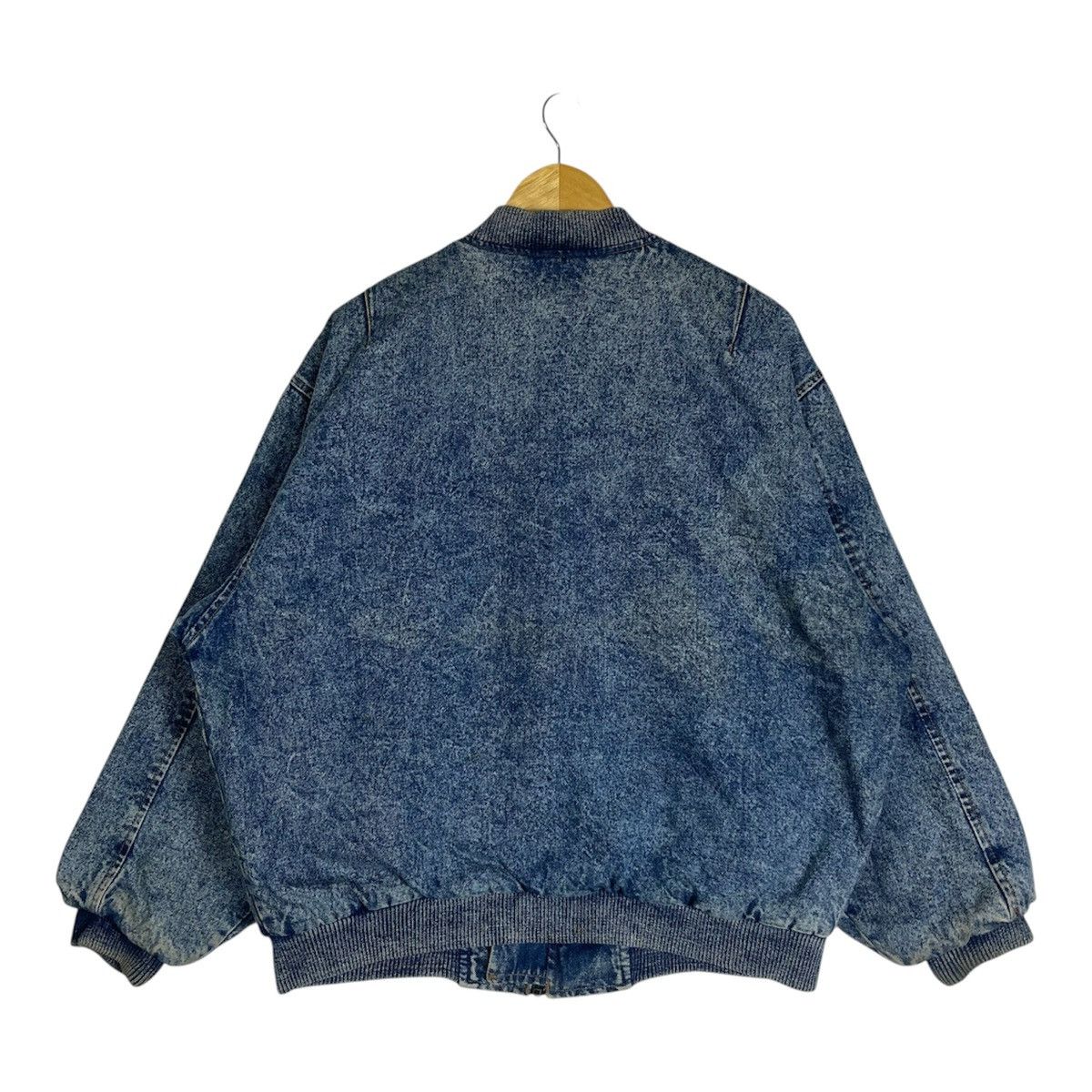Indigo × Issey Miyake × Japanese Brand Vintage Berkshine Inspired Issey Miyake Indigo Denim Bomber Size US L / EU 52-54 / 3 - 2 Thumbnail