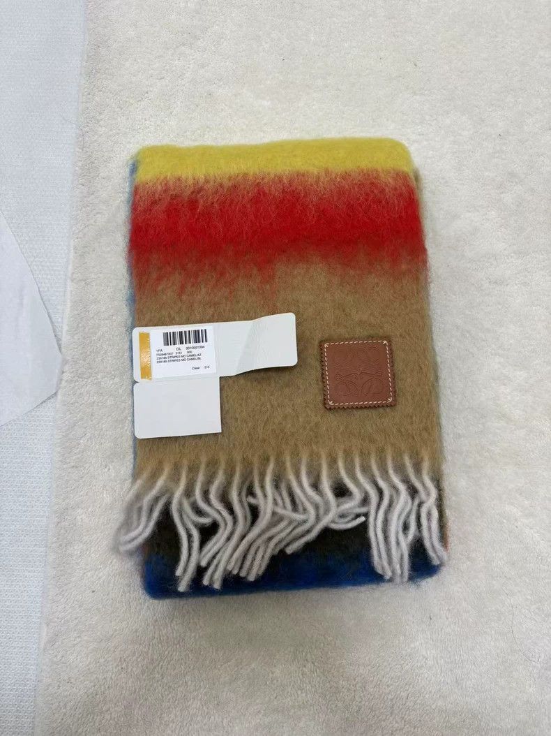 LOEWE size198*23cm Ma Ha Mao rainbow scarf
