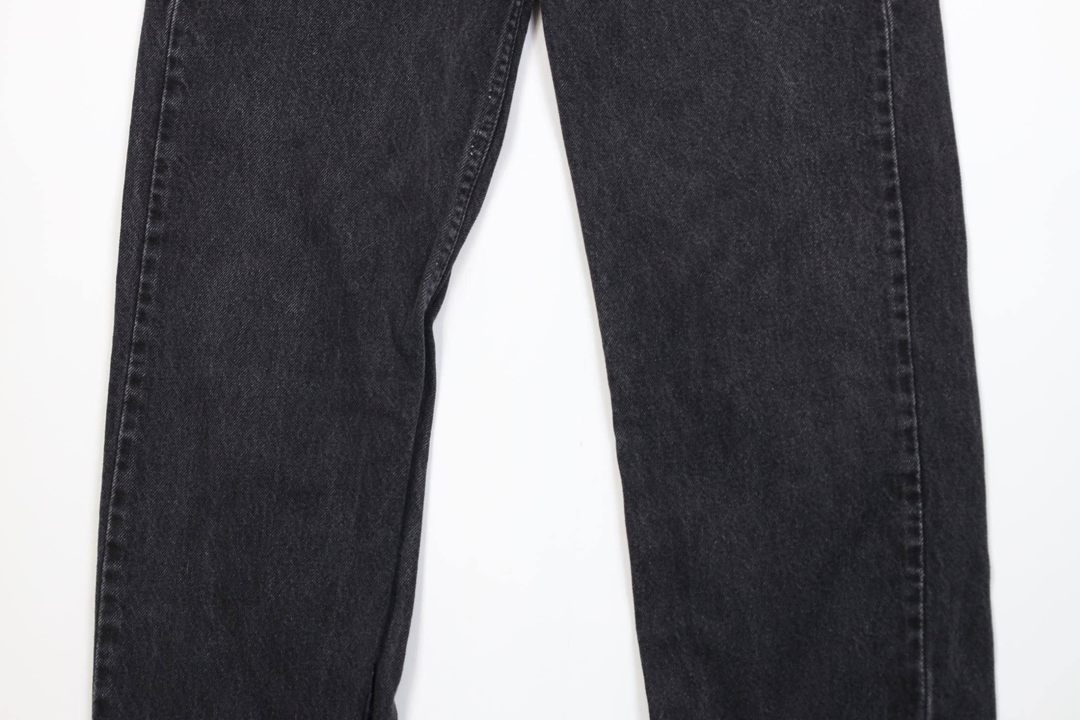 Levi's Vintage 90s Levis 505 Regular Straight Leg Jeans Black USA Size US 34 / EU 50 - 3 Thumbnail