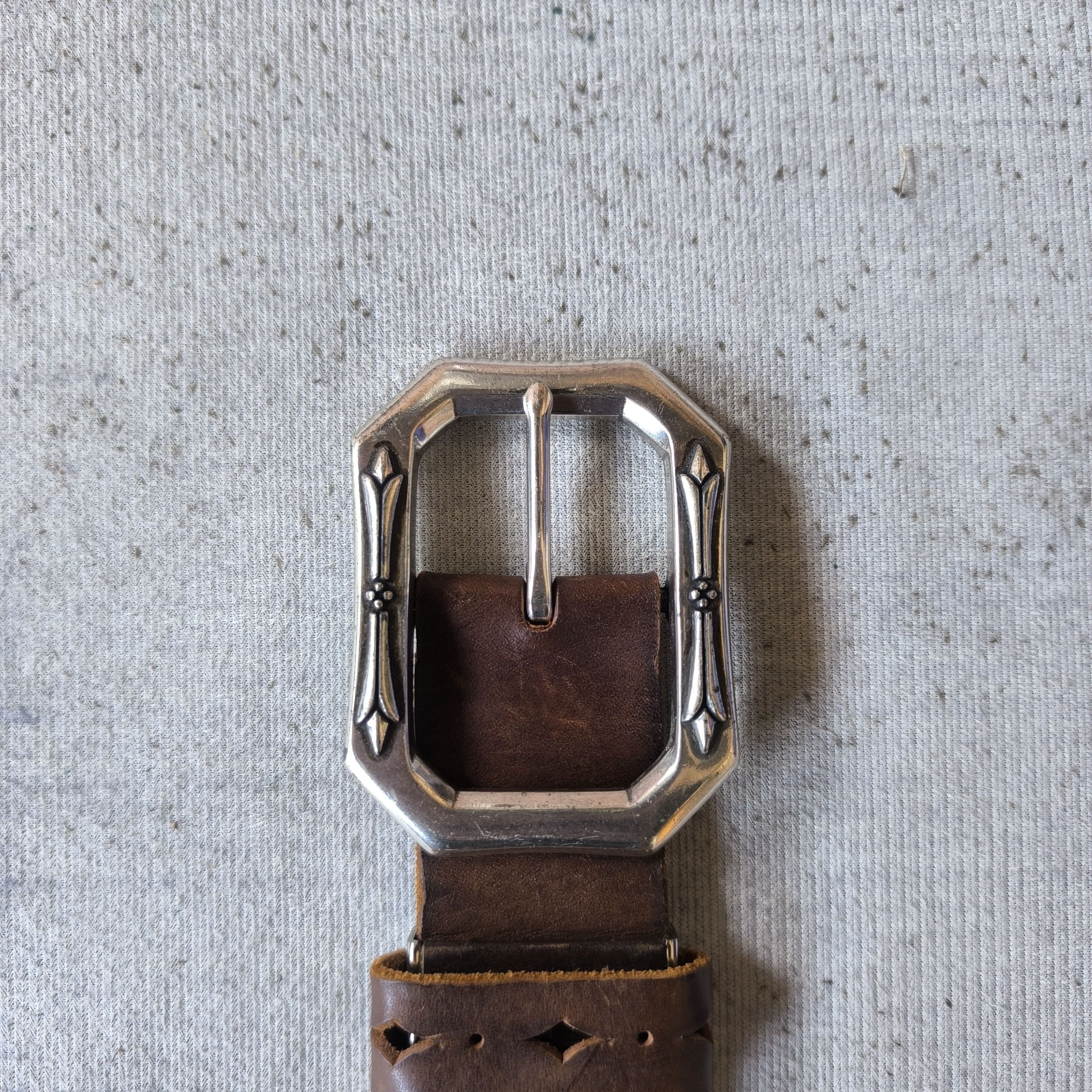 PPFM 💥Vintage japanese craft garrison leather belt Size ONE SIZE - 3 Thumbnail