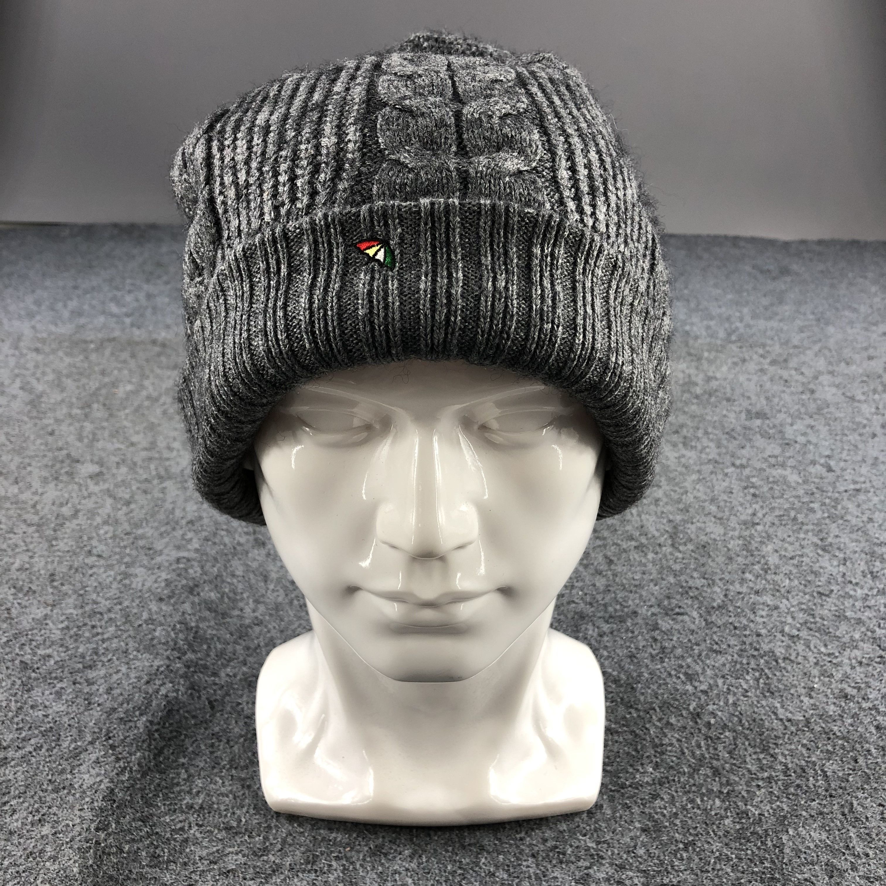 Japanese Brand Arnold Palmer Cable Knit Grey Beanie Snowcap Snow Hat B330 Size ONE SIZE - 1 Thumbnail