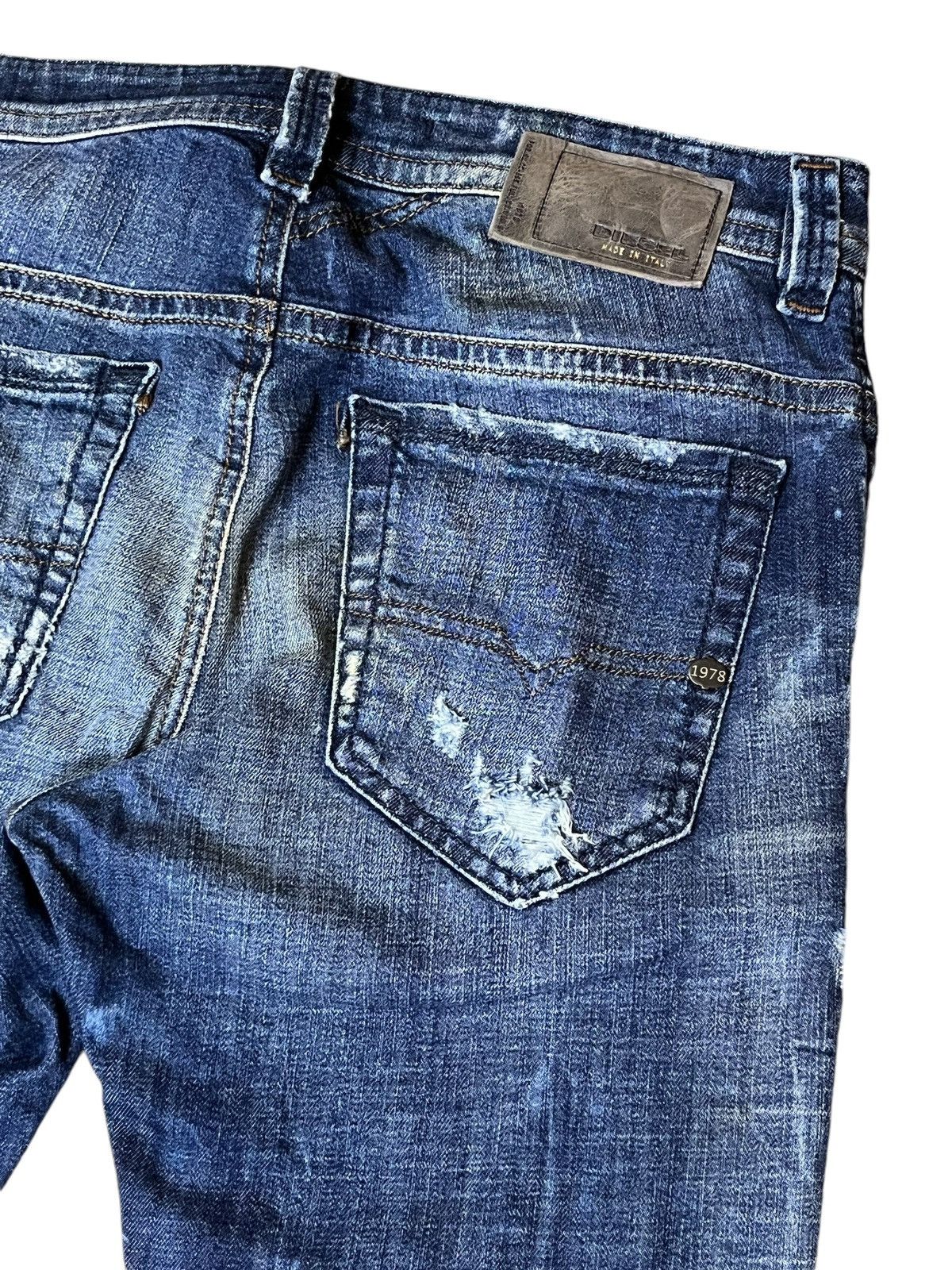 Diesel SICK🔥DIESEL SLIM SKINNY S/S 2016 DISTRESSED STYLE JEANS Size US 31 - 9 Thumbnail