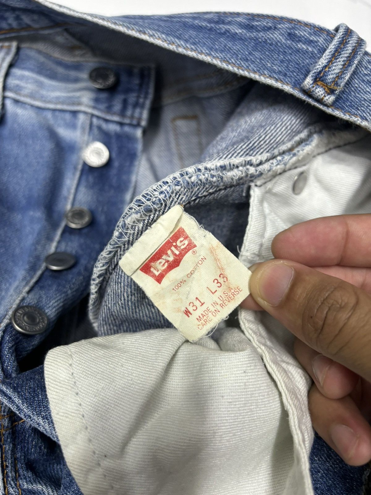 Levi's Vintage Levis 501 Distressed Denim Nice Faded 524 Size US 29 - 13 Thumbnail
