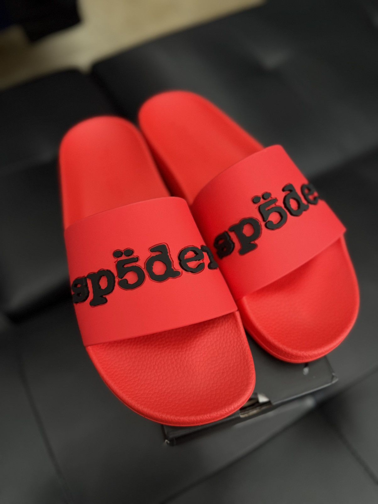 Sp5der Sp5der Red Slip On Slides Size (12) Brand New Size US 12 / EU 45 - 3 Thumbnail