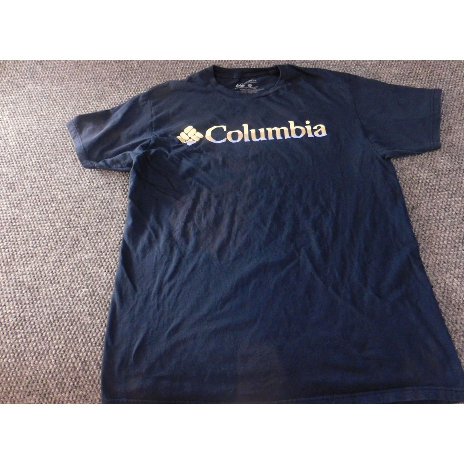 Vintage Columbia Mens T-Shirt Regular Large Blue Logo Shirt Short Sleeve Crew Neck Knit Cotton Breathable Classic Outdoors Size US L / EU 52-54 / 3 - 5 Thumbnail