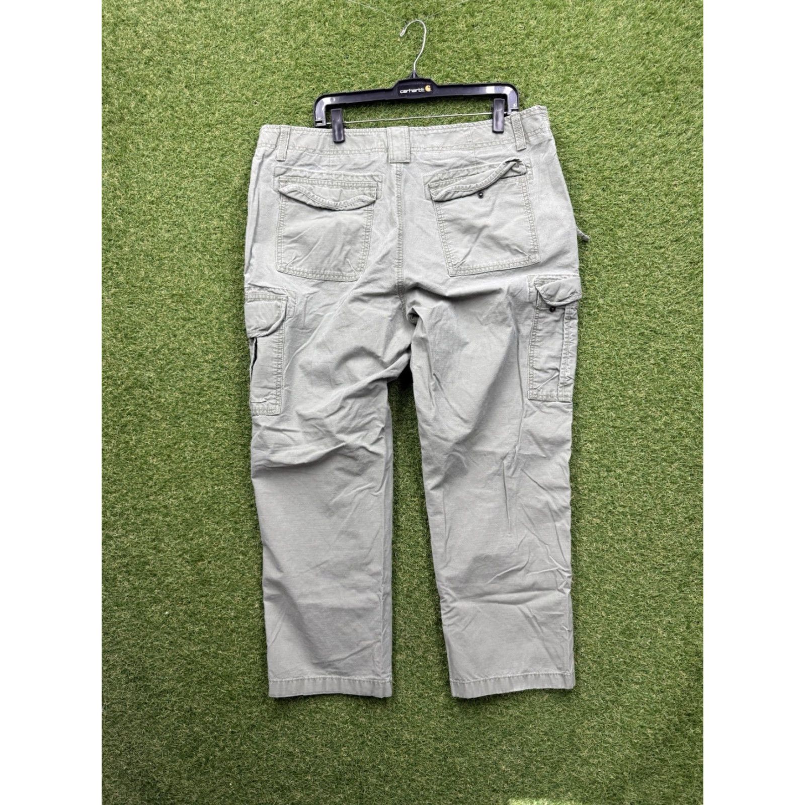 Vintage VINTAGE L.L. Bean Cargo Pants Mens 40x30 Army Green Workwear Straight Leg Pants Size US 40 / EU 56 - 2 Thumbnail