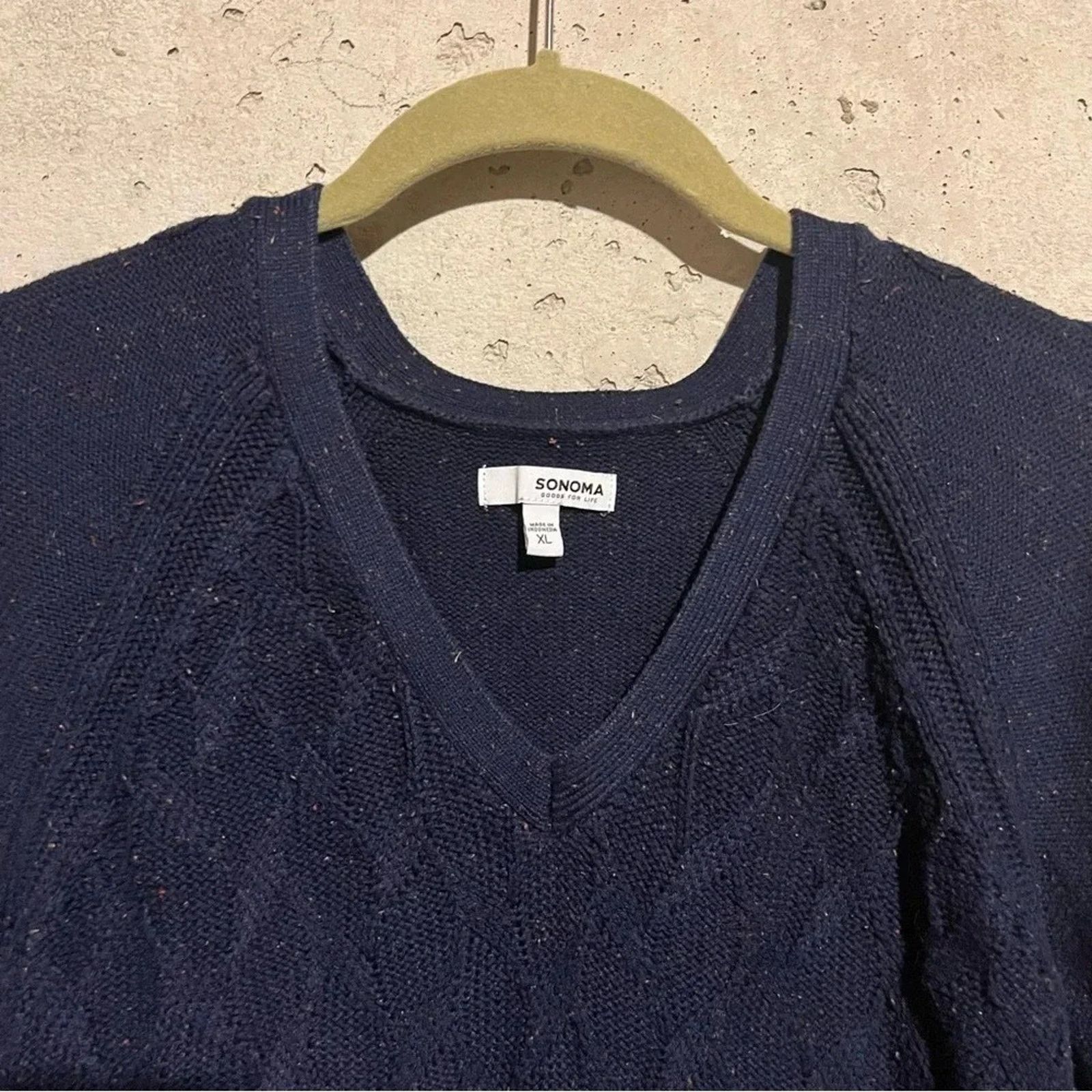 Sonoma Women's Sonoma Pullover Sweater - Size XL - Navy Blue Size XL / US 12-14 / IT 48-50 - 2 Thumbnail