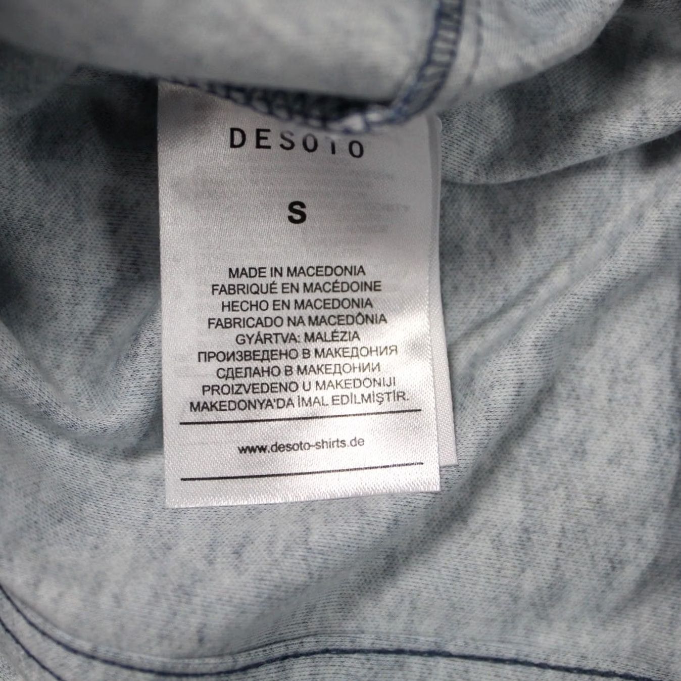 Vintage Desoto Blue Cotton Long Sleeve Button-Up Shirt Mens Small NWT Size US S / EU 44-46 / 1 - 6 Thumbnail