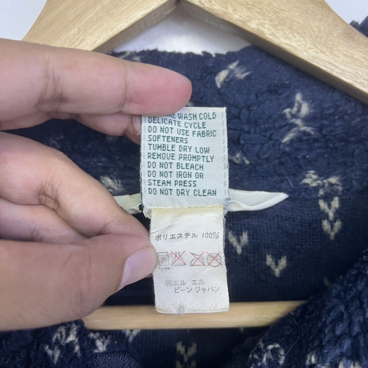 L.L. Bean VTG 90 LLBEAN BIRD’S EYE Deep Pile Fleece Outdoor Jacket Size US L / EU 52-54 / 3 - 9 Thumbnail