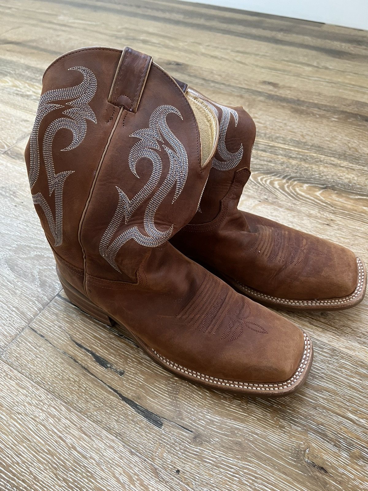 image of Justin x Justin Boots Bender Brown Cowboy Western Boots, Men's (Size 8.5)