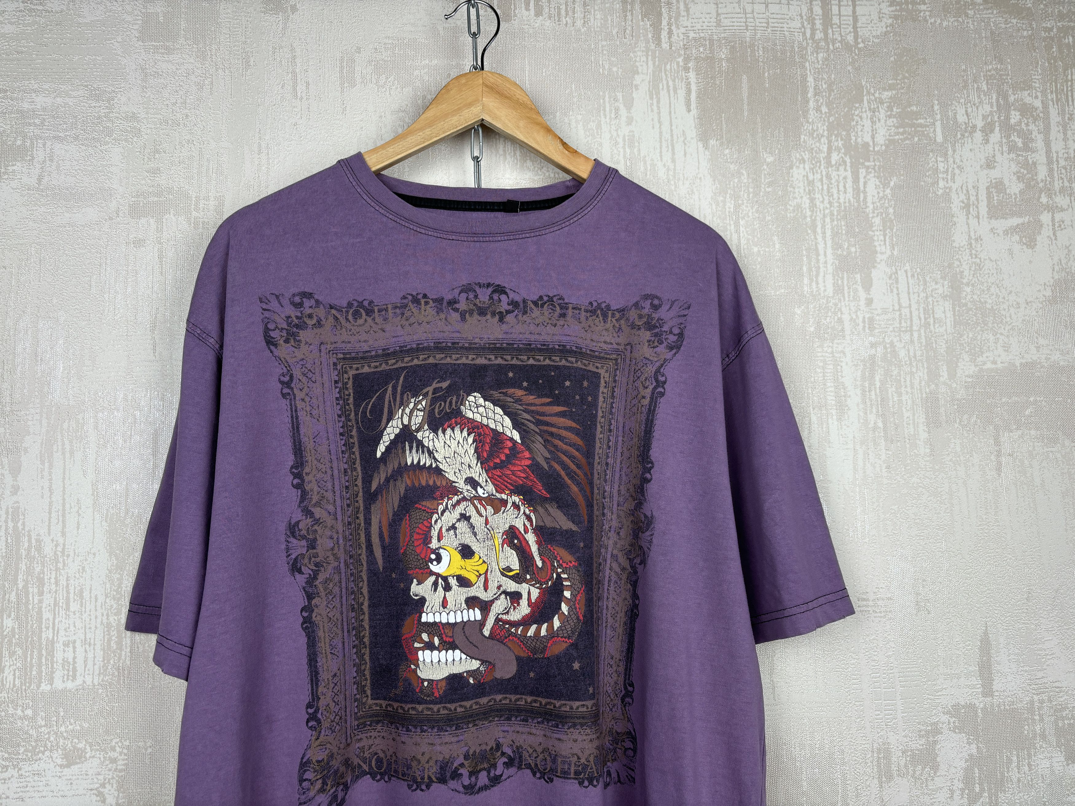 No Fear × Vintage Vintage No Fear Eagle Snake Skull T-shirt Size US XXL / EU 58 / 5 - 9 Thumbnail