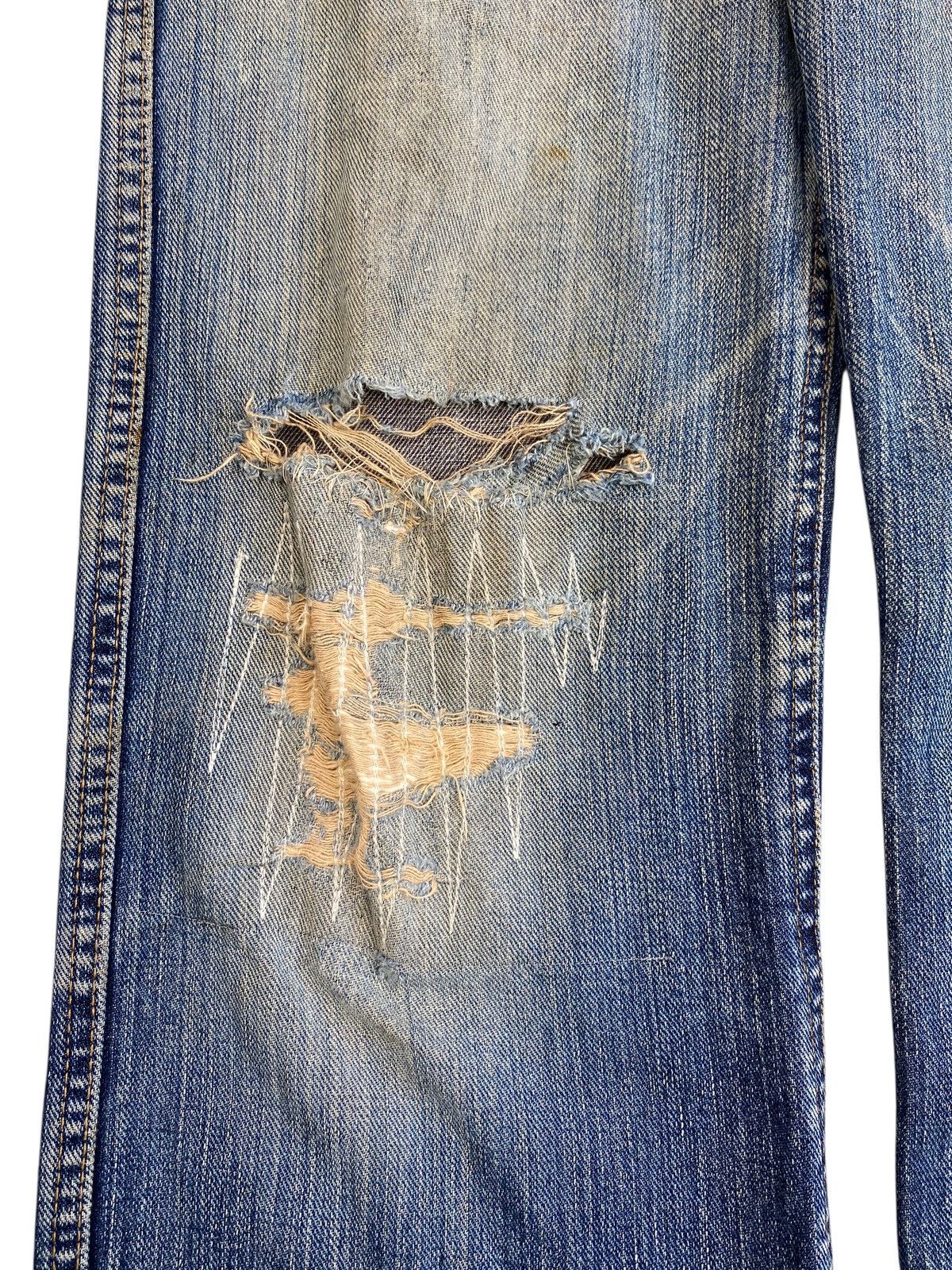 Japanese Brand Cosmic Wonder Jeans Distressed Mudwash Regular Fit Denim Size US 32 / EU 48 - 8 Thumbnail