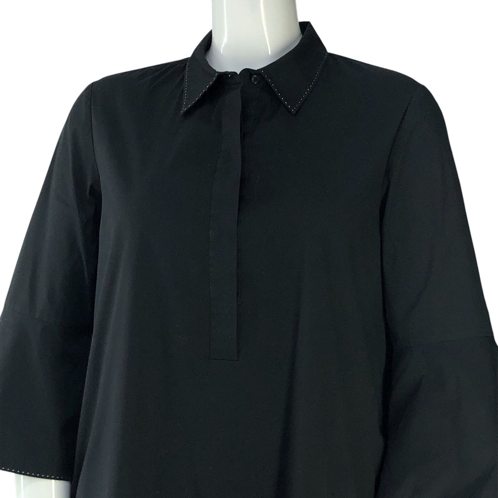 Lafayette 148 Lafayette 148 Sz 18 Dress Popover Poplin Bell Sleeve POCKETS Size XXL / US 16-18 / IT 52-54 - 2 Thumbnail